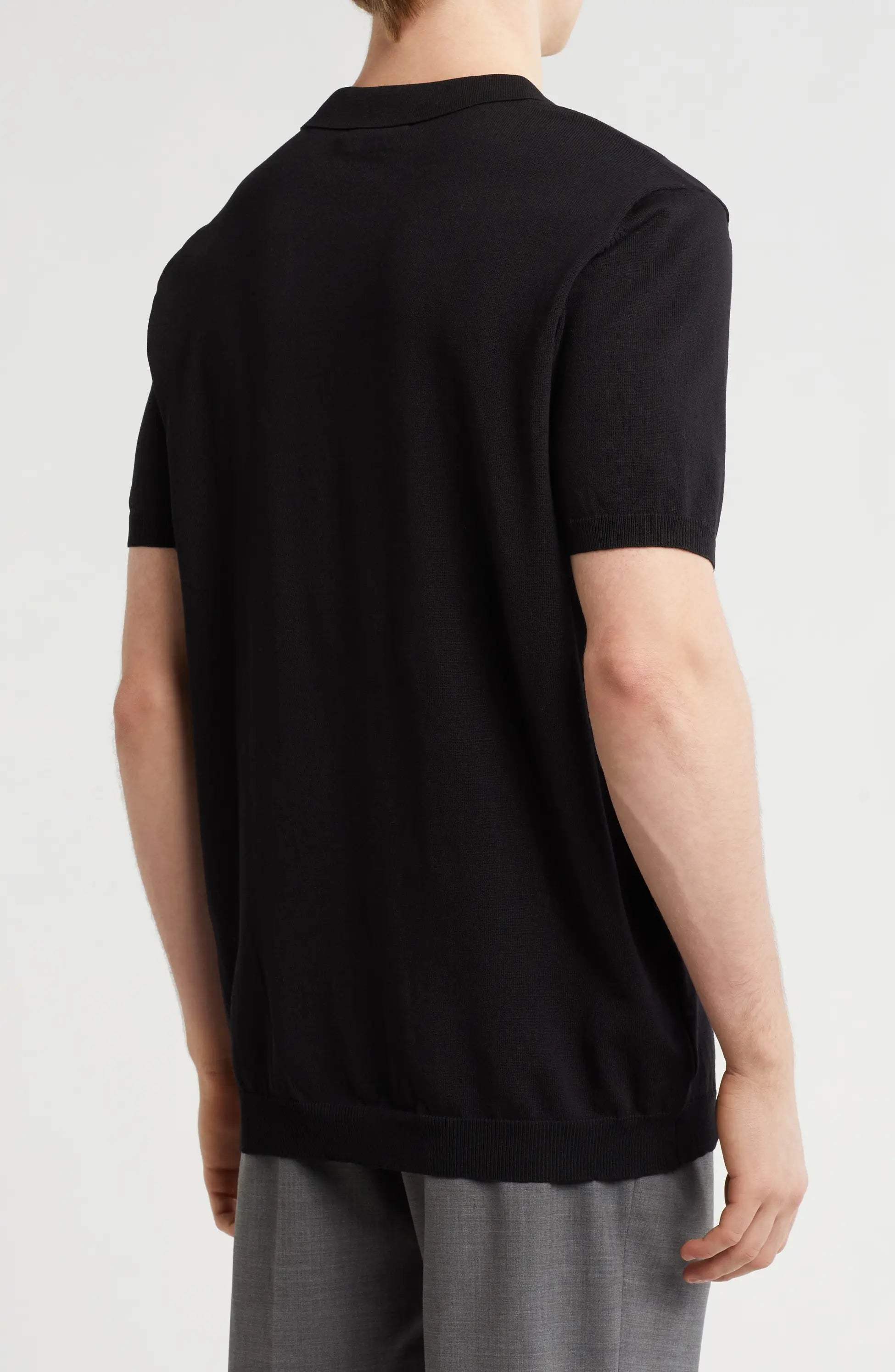TRCK-11541 Slim Fit Sweater Knit Polo