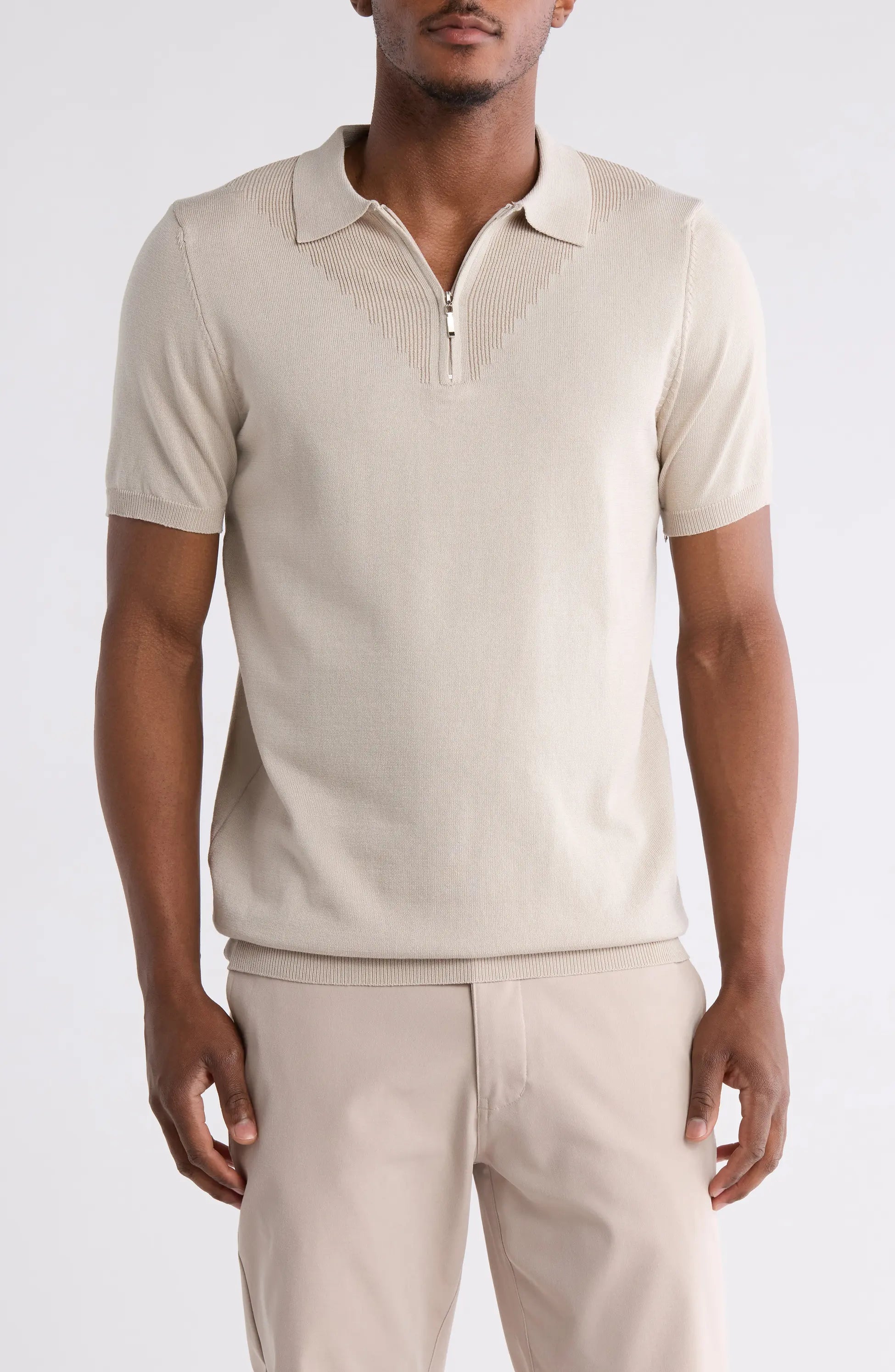 TRCK-11541 Slim Fit Sweater Knit Polo