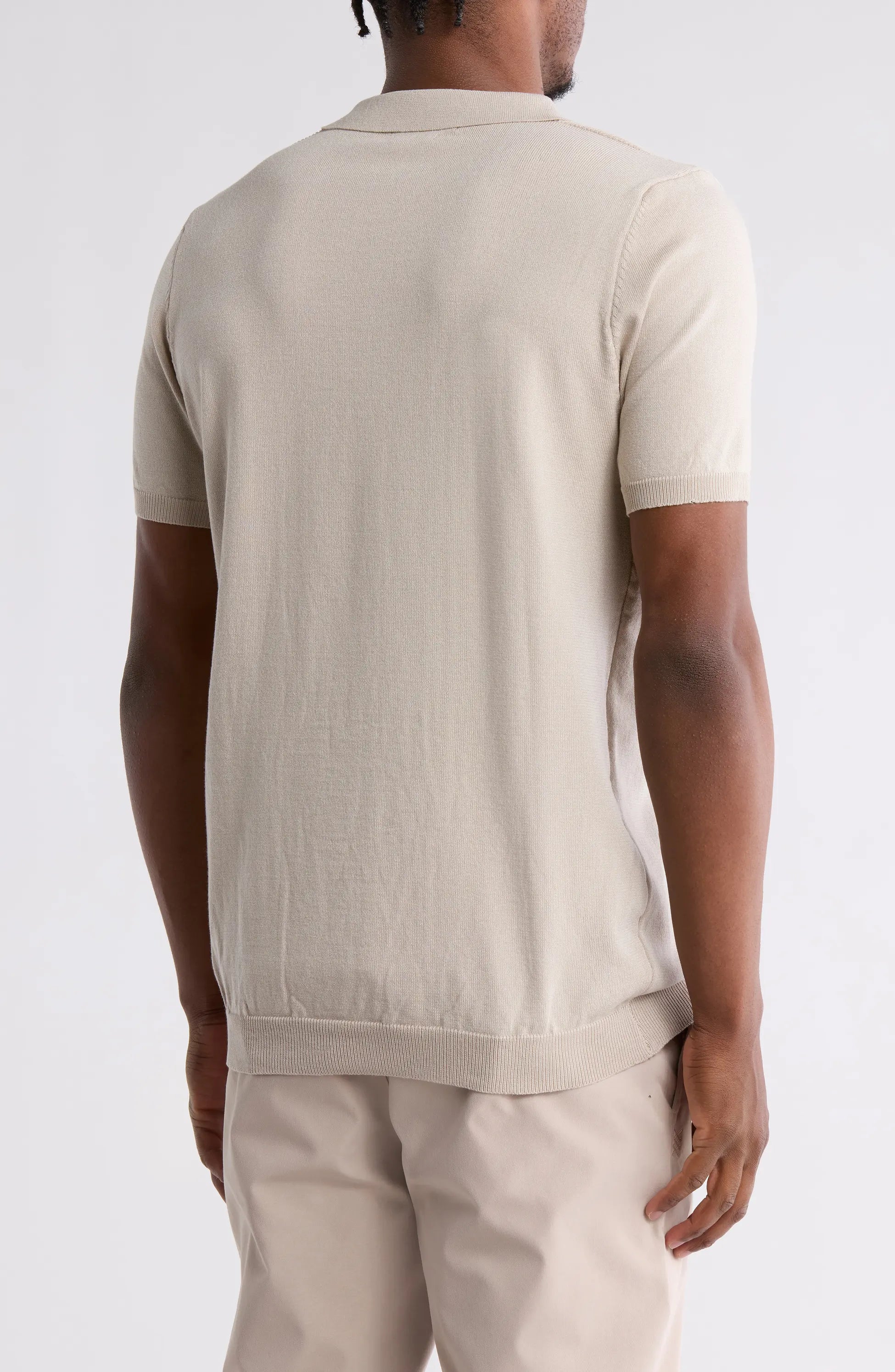 TRCK-11541 Slim Fit Sweater Knit Polo