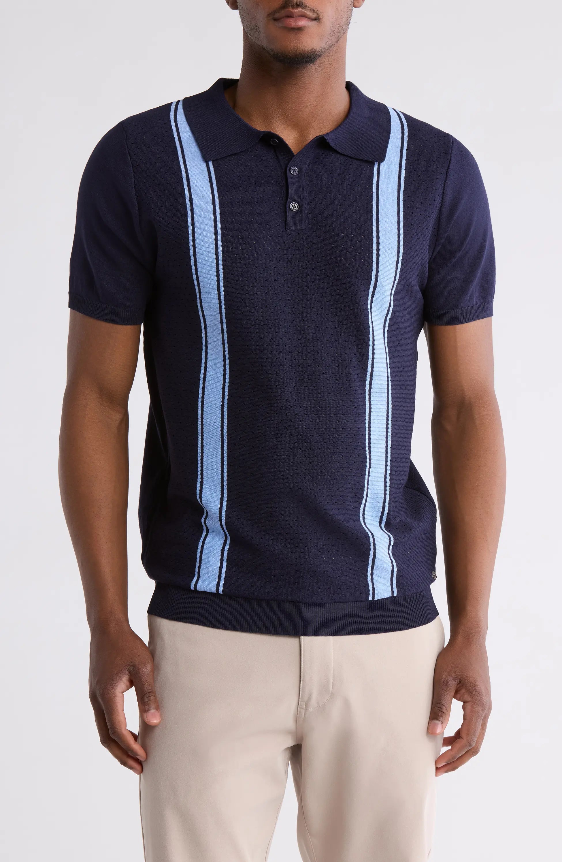 TRCK-11546 Slim Fit Sweater Knit Polo