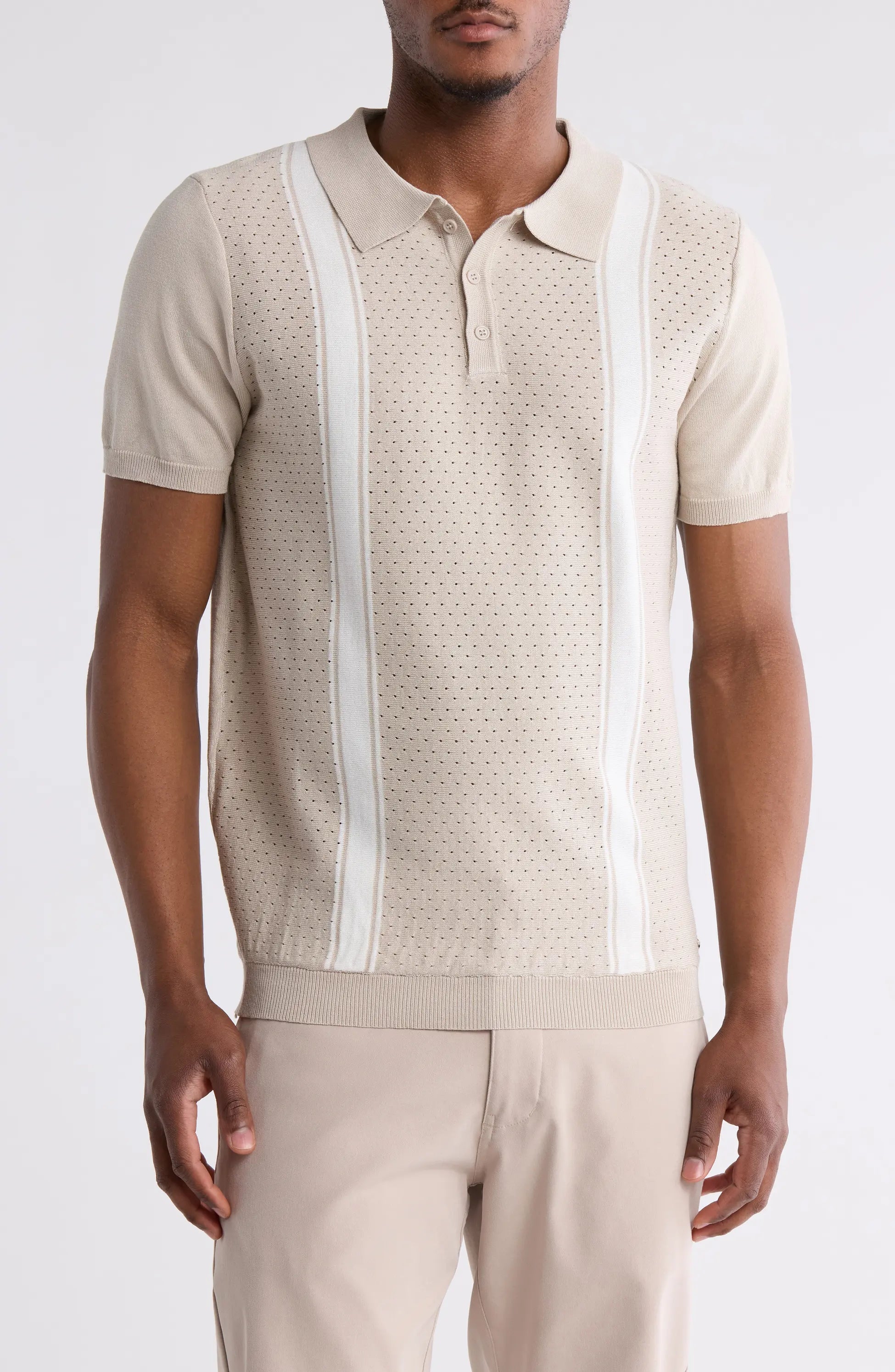 TRCK-11546 Slim Fit Sweater Knit Polo