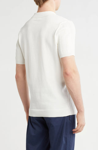 TRCK-11549 Textured Sweater Knit Polo