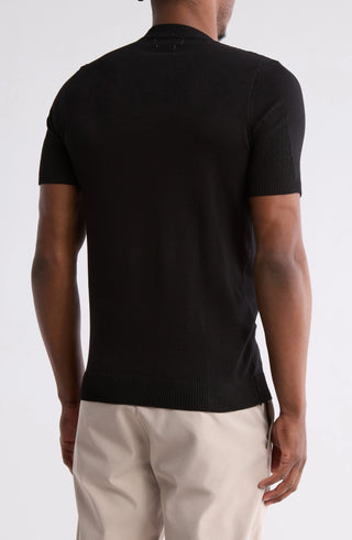 TRCK-11551 Textured Knit Short Sleeve Sweater