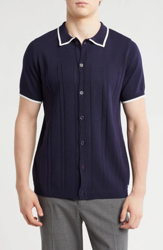 TRCK-11536 Short Sleeve Slim Fit Buttoned Sweater