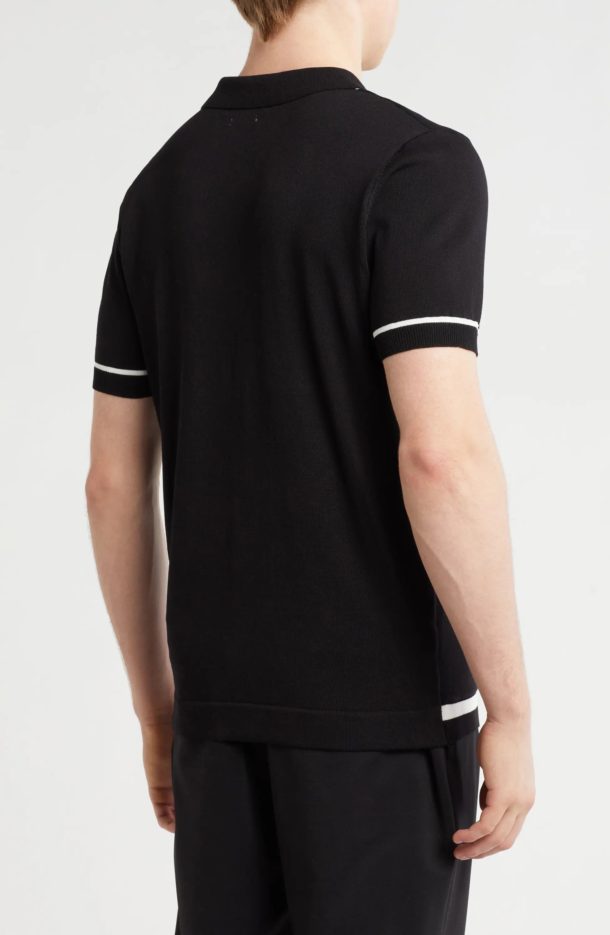 TRCK-11537 Buttoned Short Sleeve Sweater