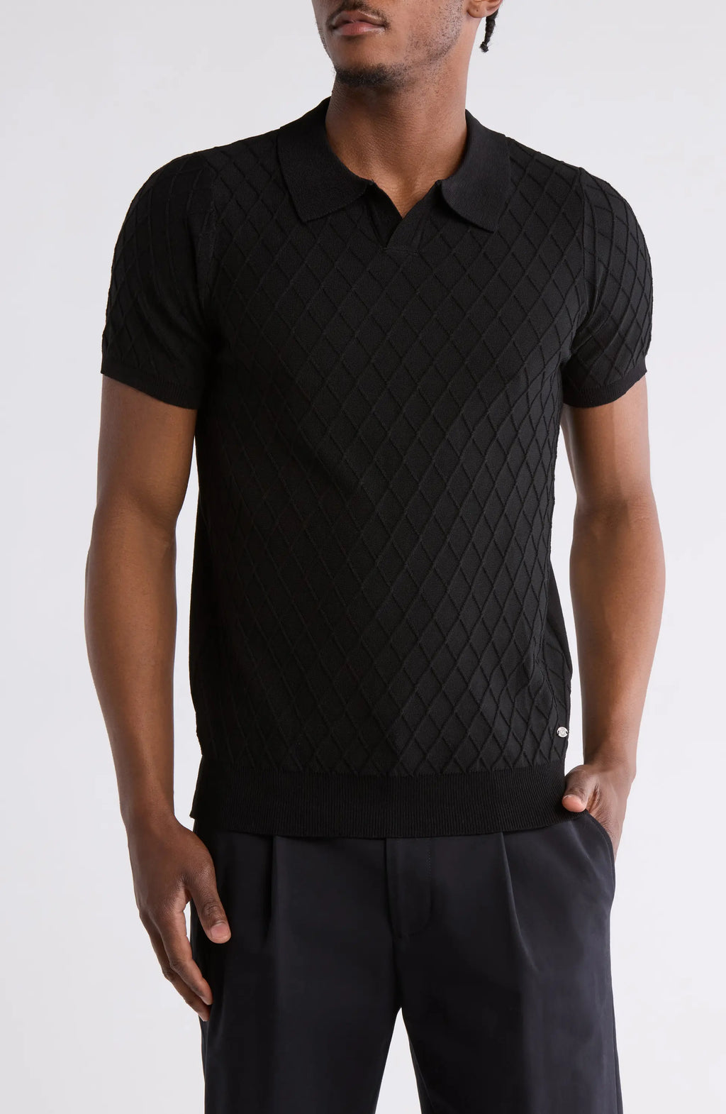 TRCK-11539 Short Sleeve Slim Fit Polo Sweater