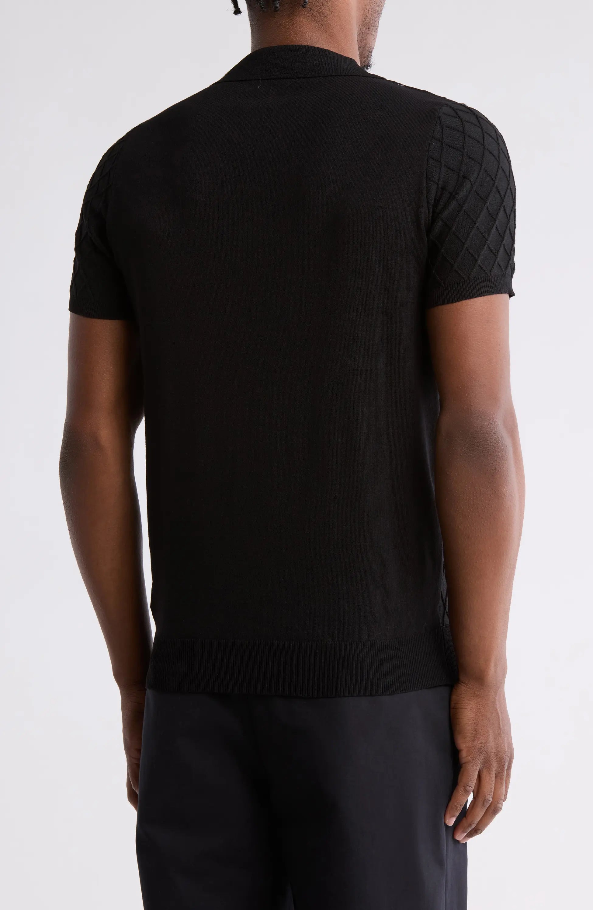 TRCK-11539 Short Sleeve Slim Fit Polo Sweater