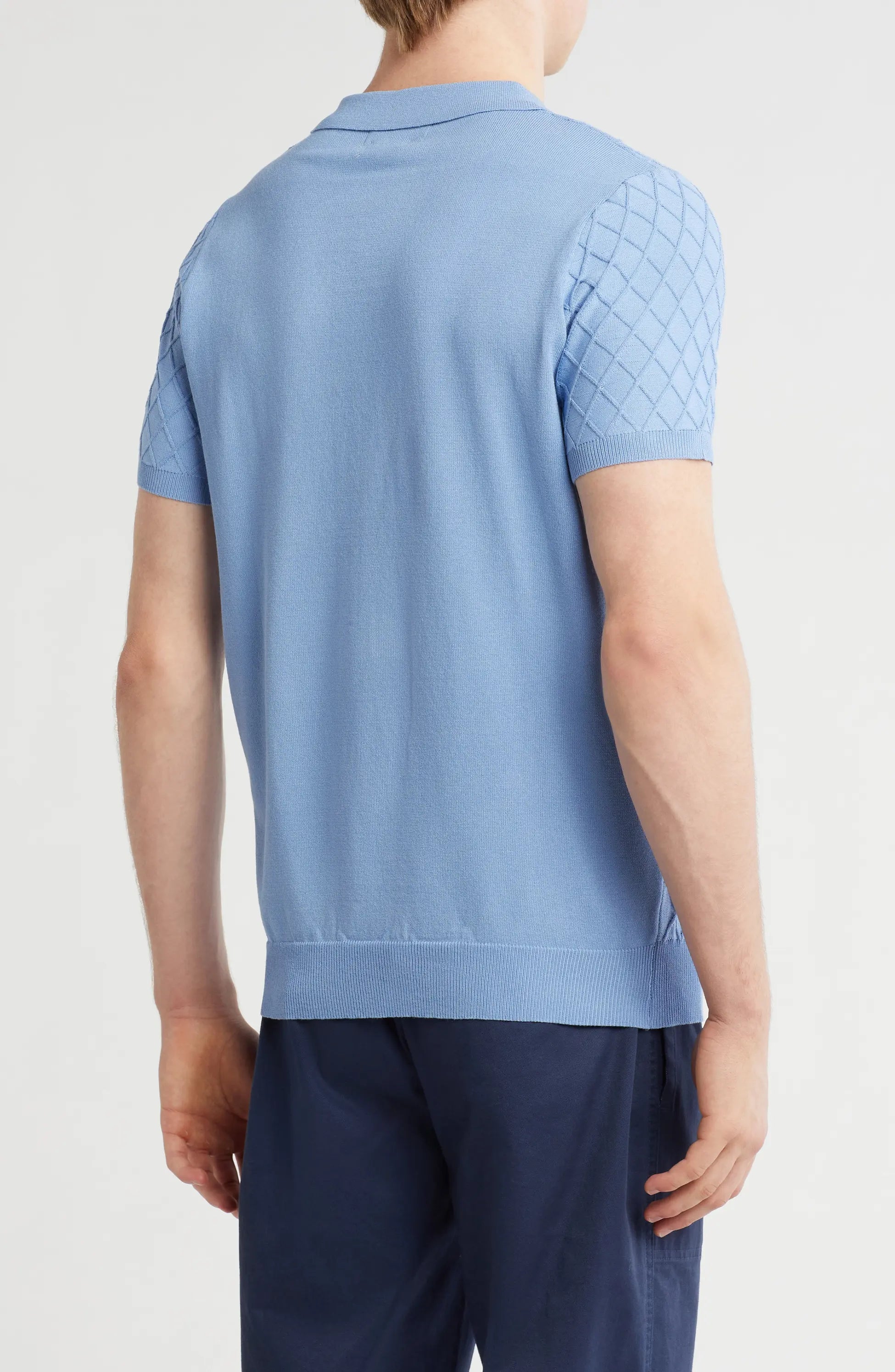 TRCK-11539 Short Sleeve Slim Fit Polo Sweater