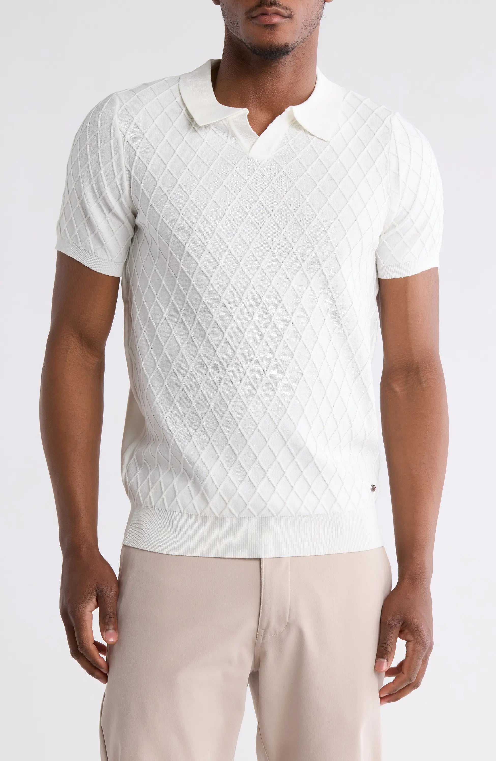 TRCK-11539 Short Sleeve Slim Fit Polo Sweater