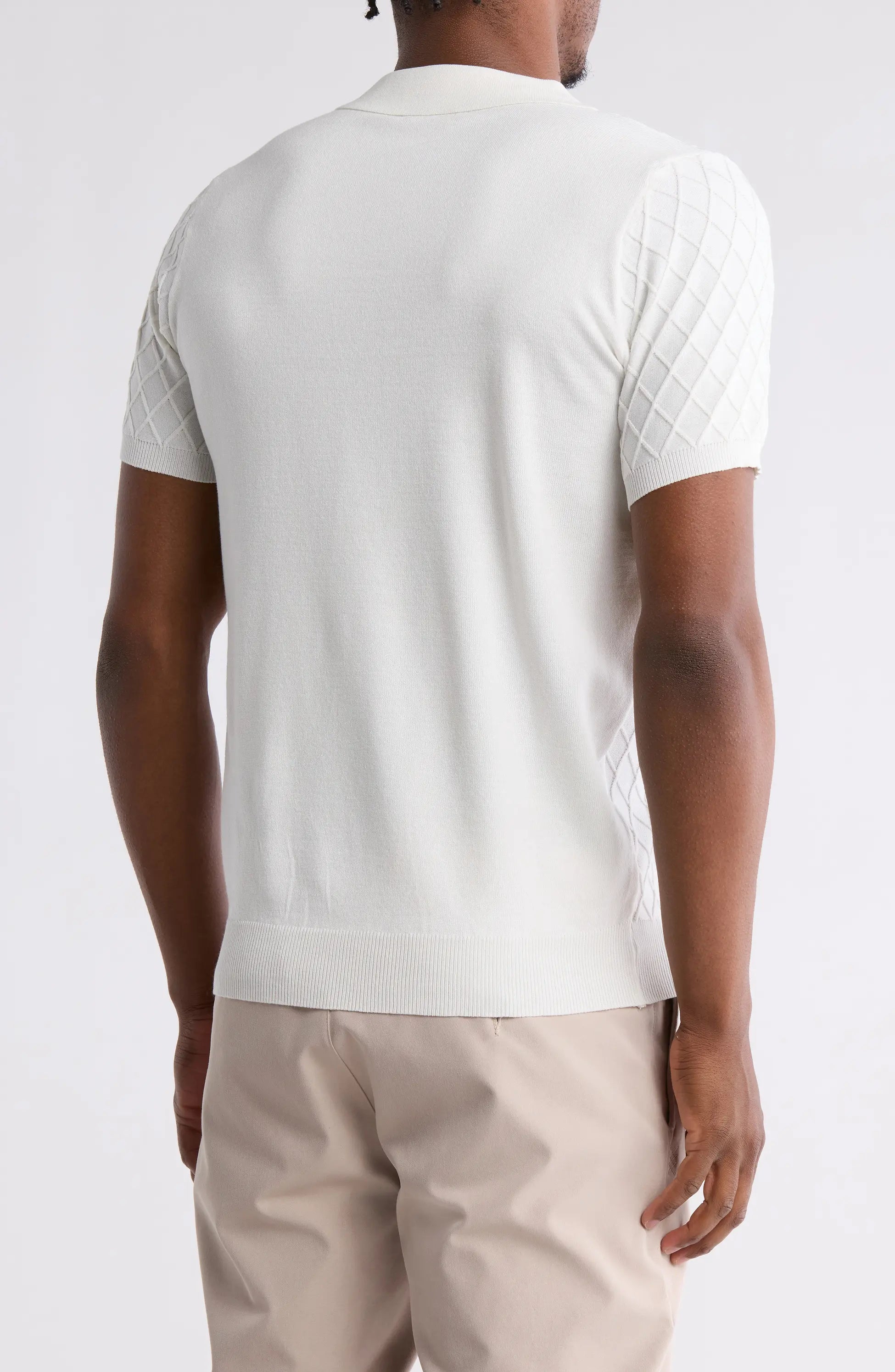 TRCK-11539 Short Sleeve Slim Fit Polo Sweater