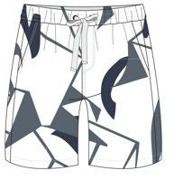 TRSH-231-B-Printed Shorts