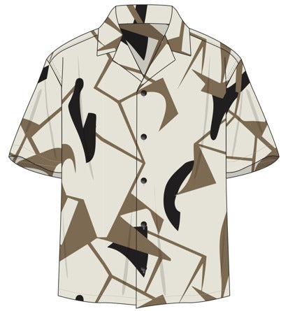 TRSH-231-T-Abstract Print Camp Shirt