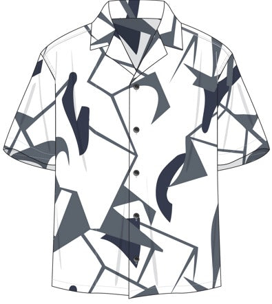 TRSH-231-T-Abstract Print Camp Shirt