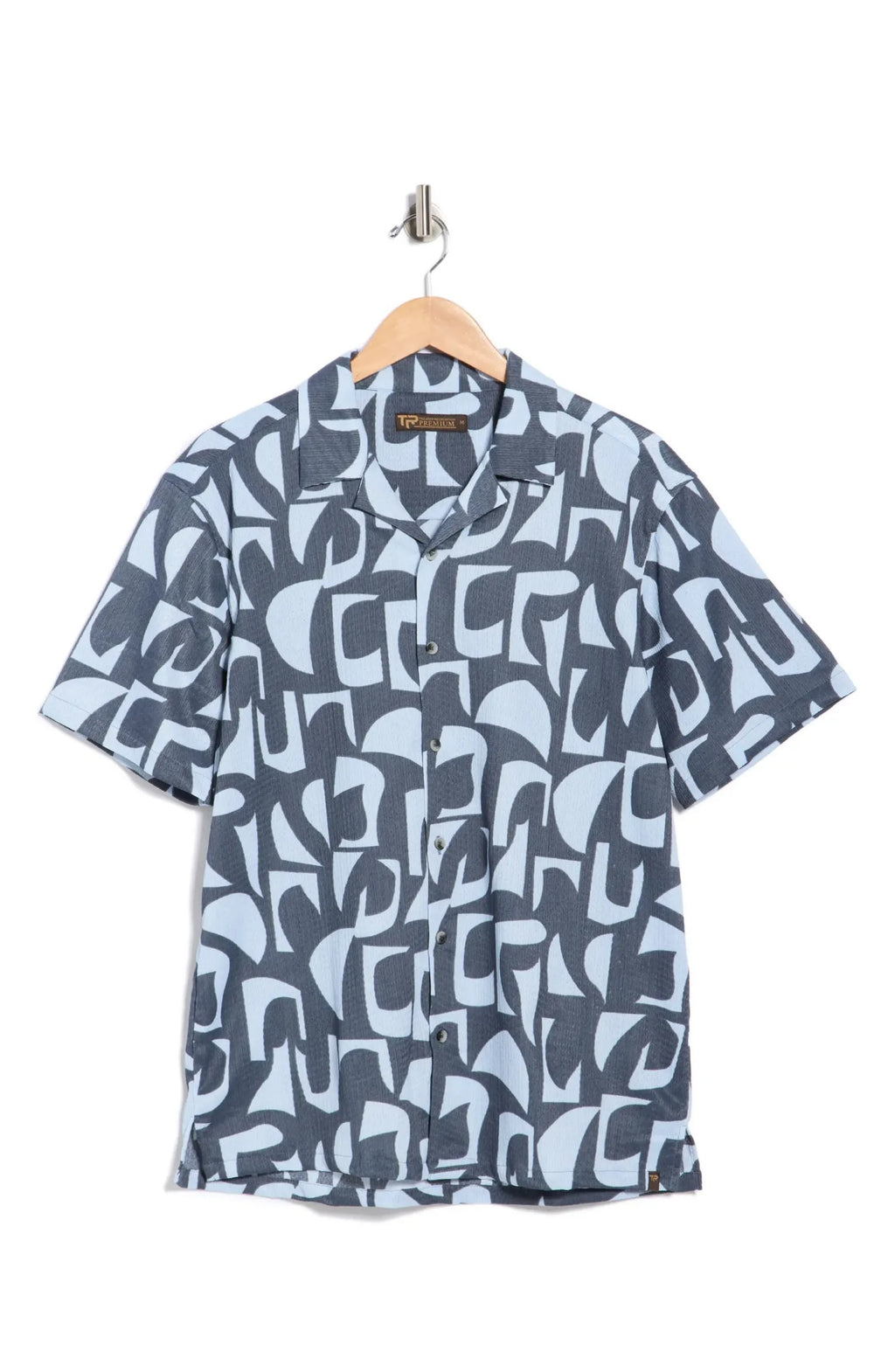 TRSH-273-T-Abstract Print Camp Shirt