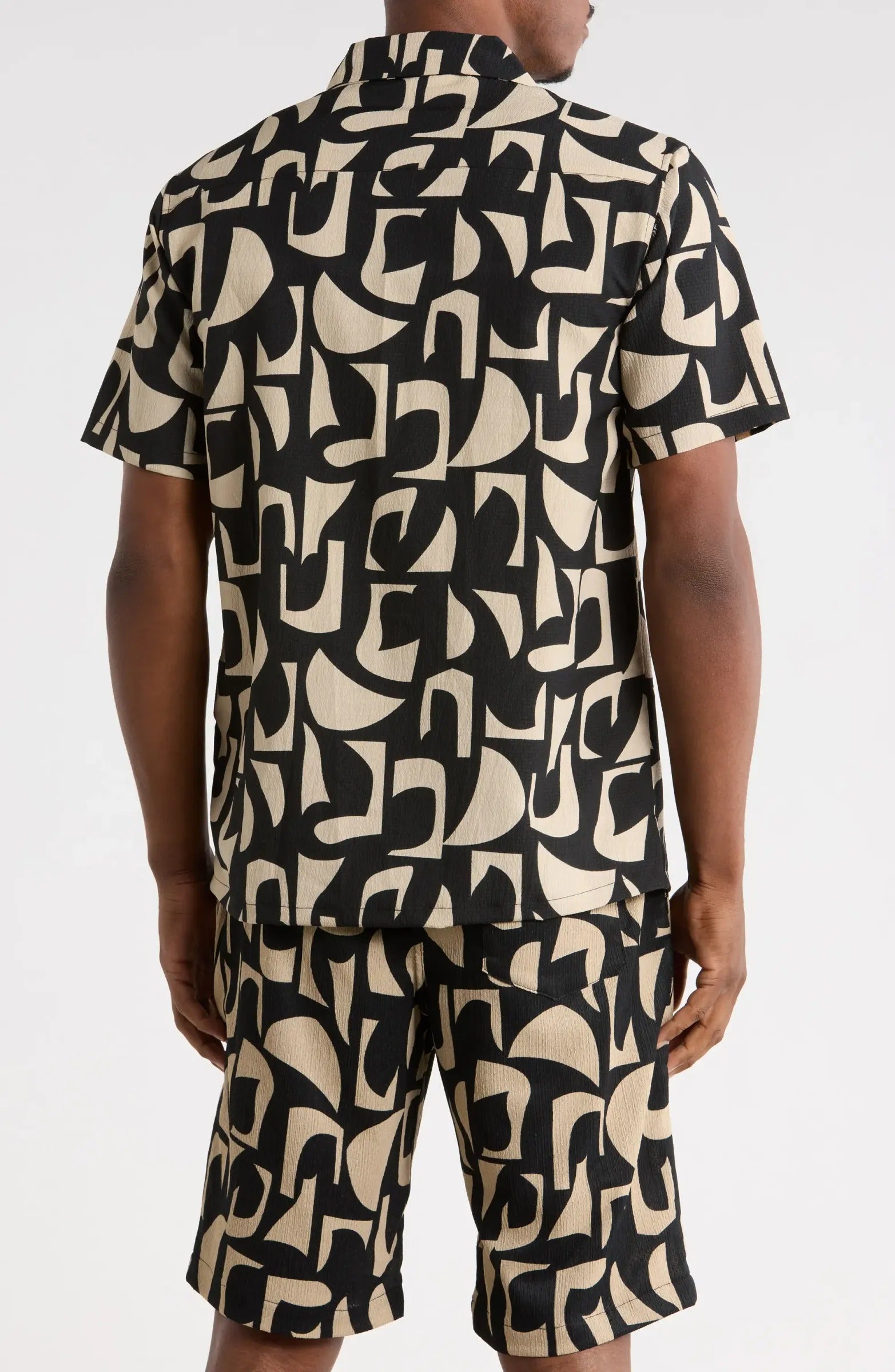 TRSH-273-T-Abstract Print Camp Shirt