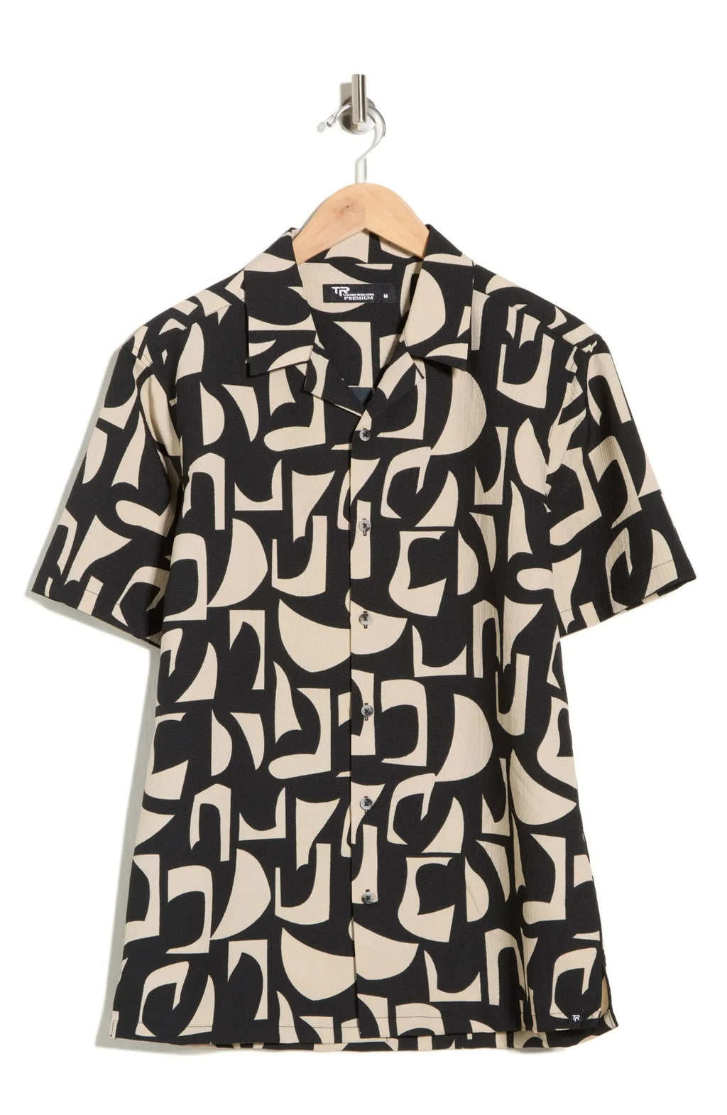 TRSH-273-T-Abstract Print Camp Shirt