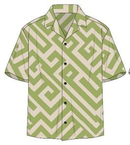 TRSH-280-T-Abstract Print Camp Shirt