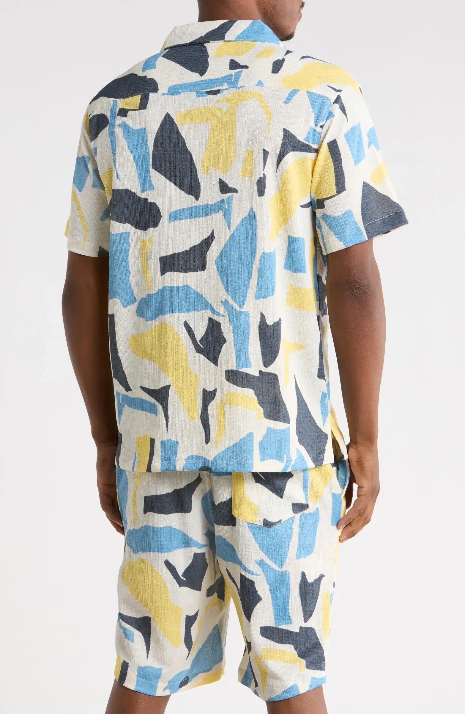 TRSH-283-T-Abstract Print Camp Shirt