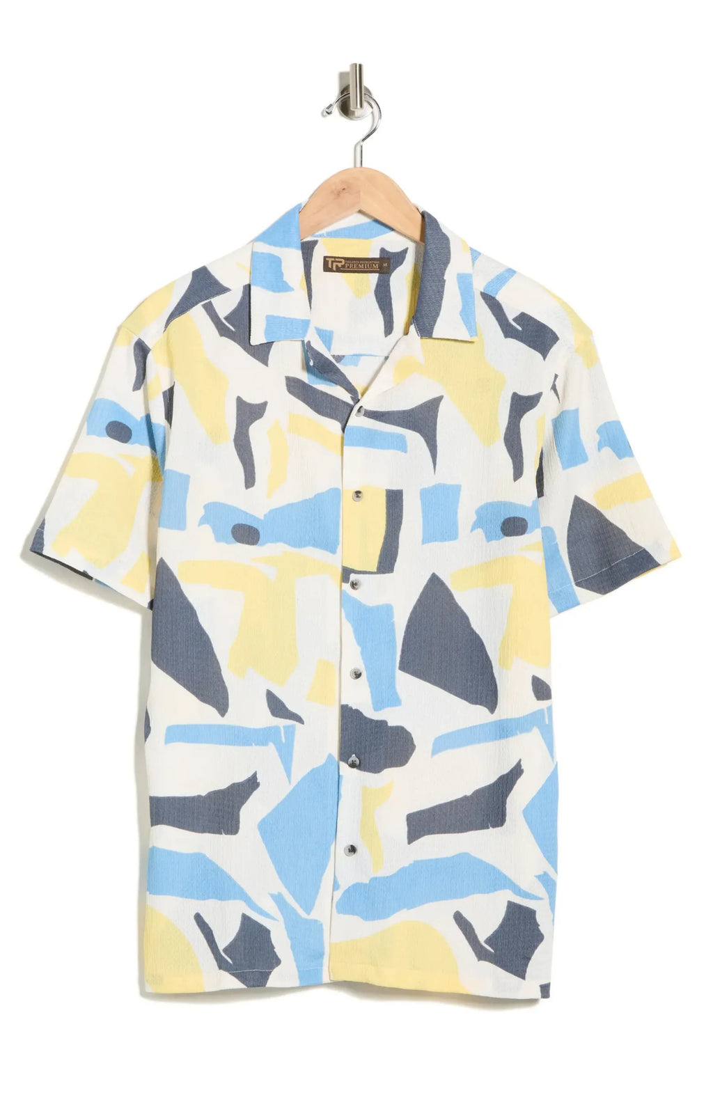 TRSH-283-T-Abstract Print Camp Shirt