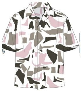 TRSH-283-T-Abstract Print Camp Shirt