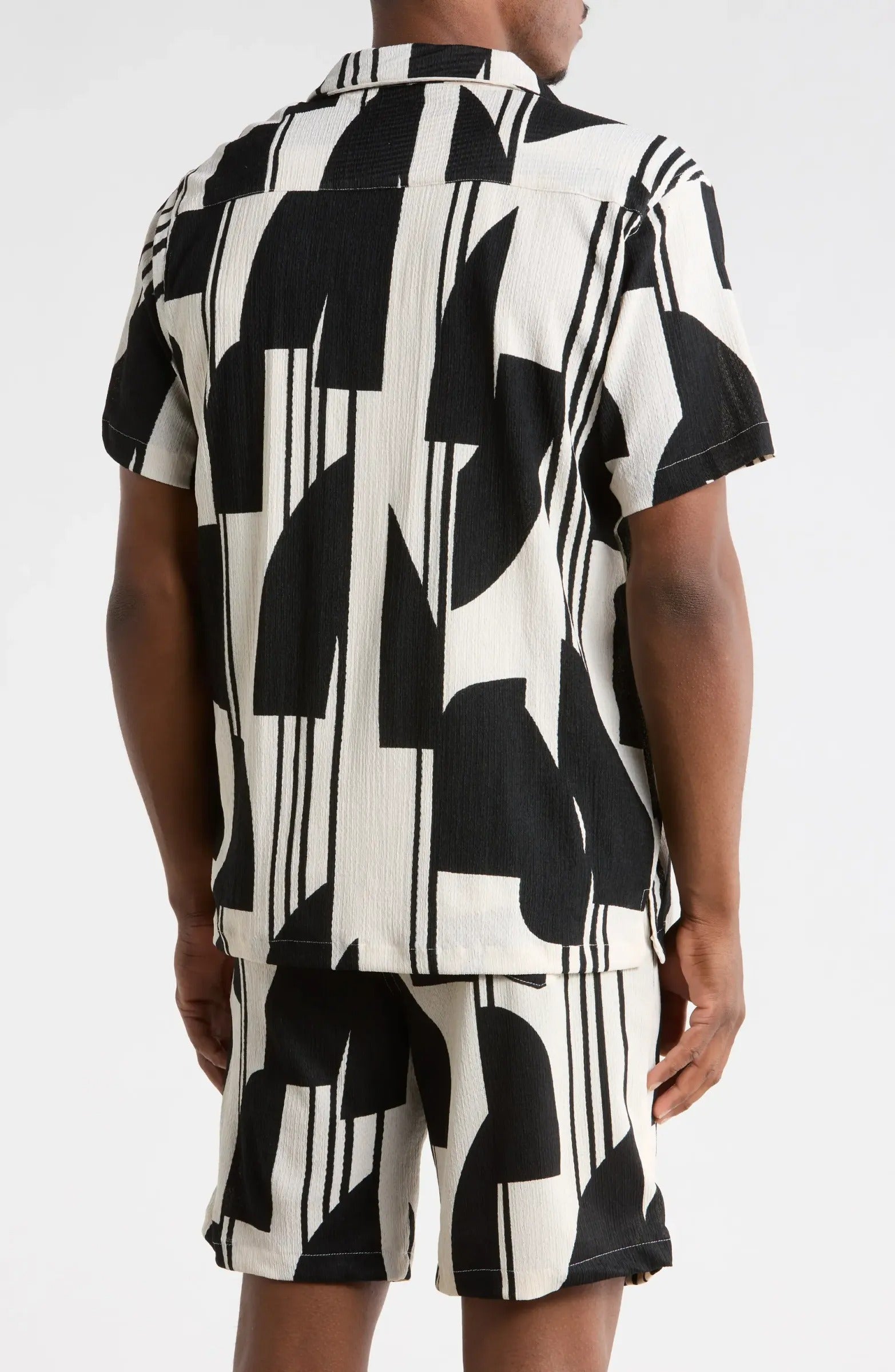 TRSH-284-T-Abstract Print Camp Shirt