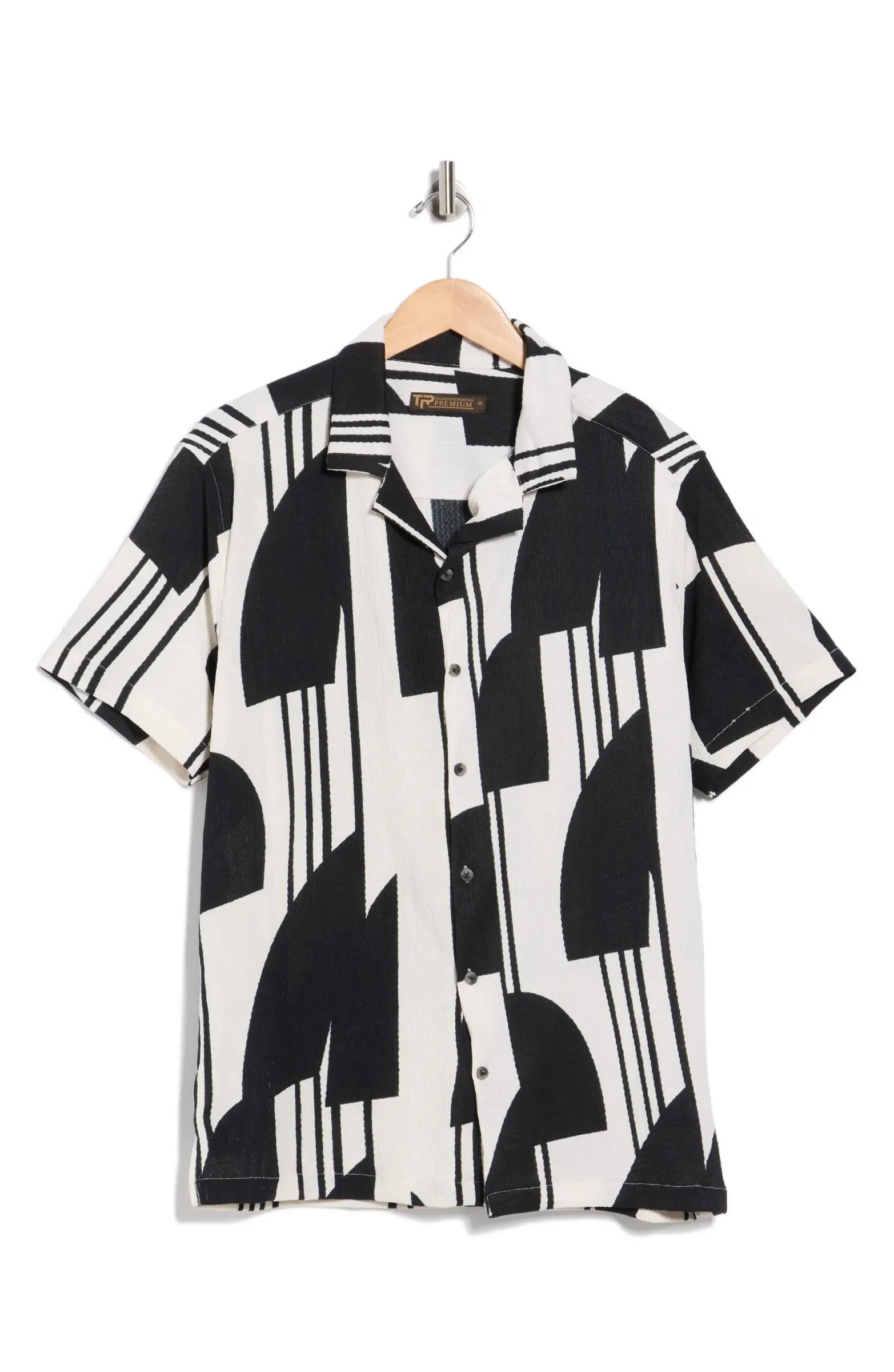 TRSH-284-T-Abstract Print Camp Shirt