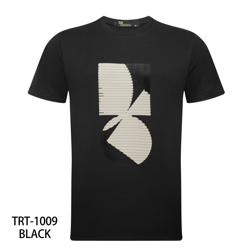 TRT-1009 3D Abstract Stretch Cotton Graphic T-Shirt