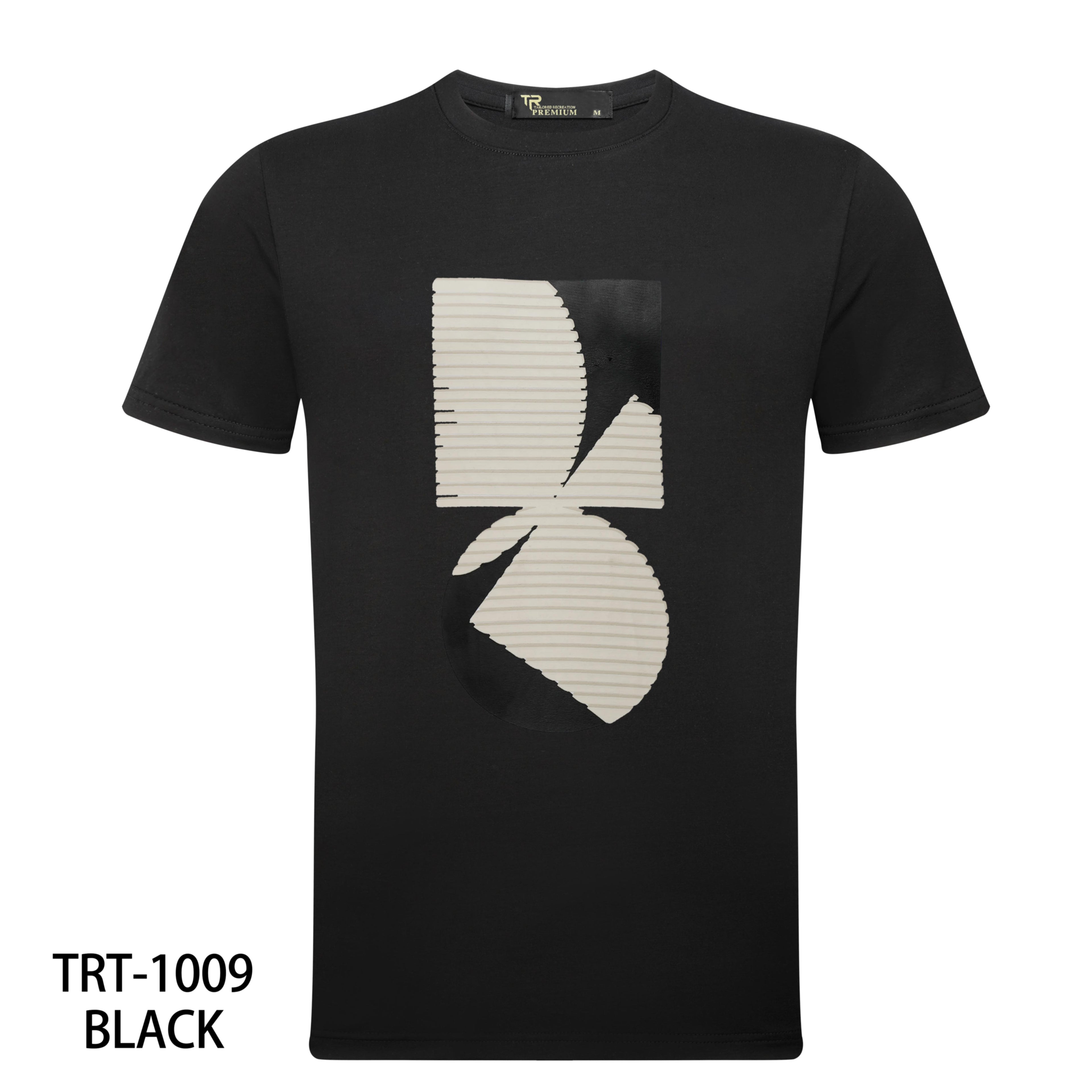 TRT-1009 3D Abstract Stretch Cotton Graphic T-Shirt