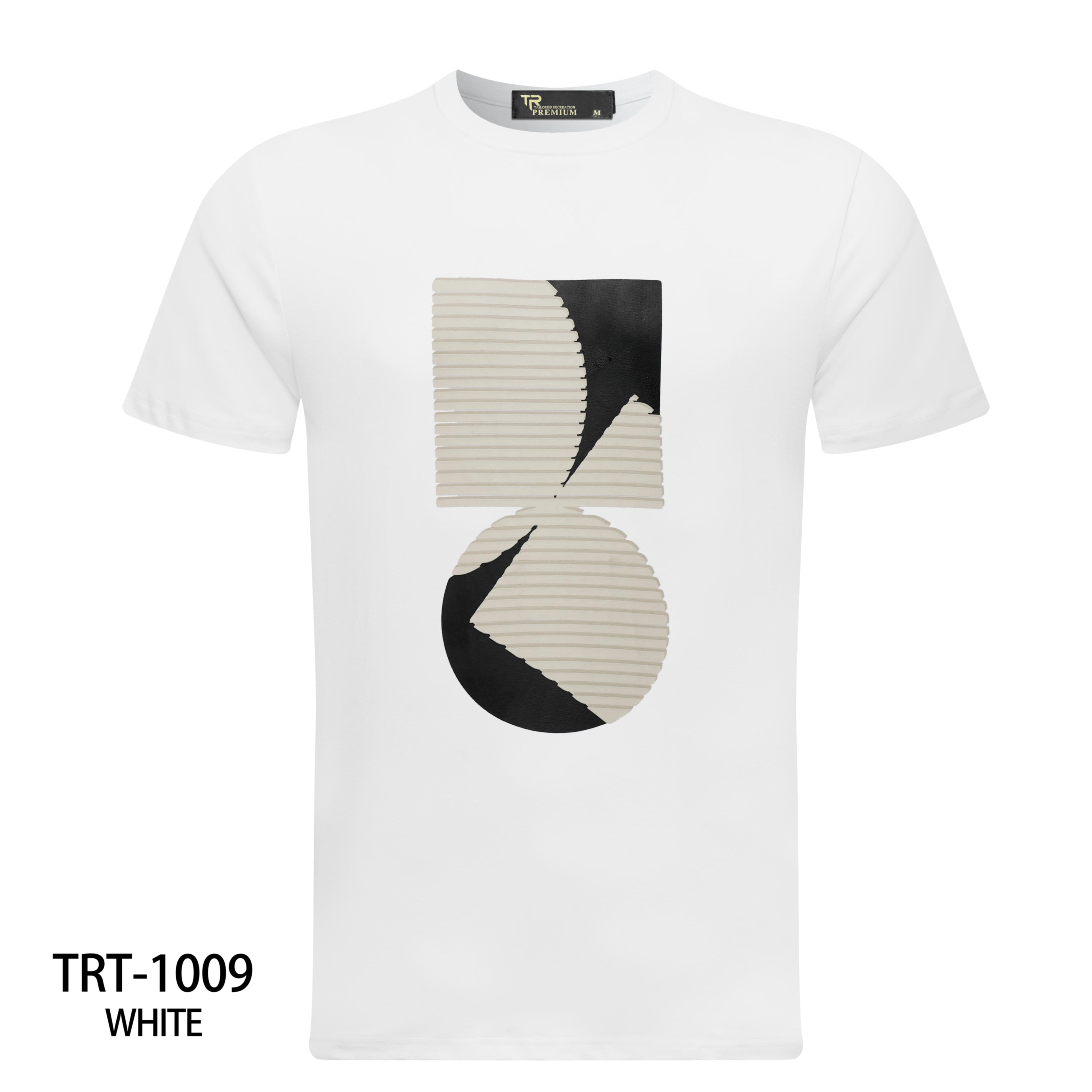 TRT-1009 3D Abstract Stretch Cotton Graphic T-Shirt