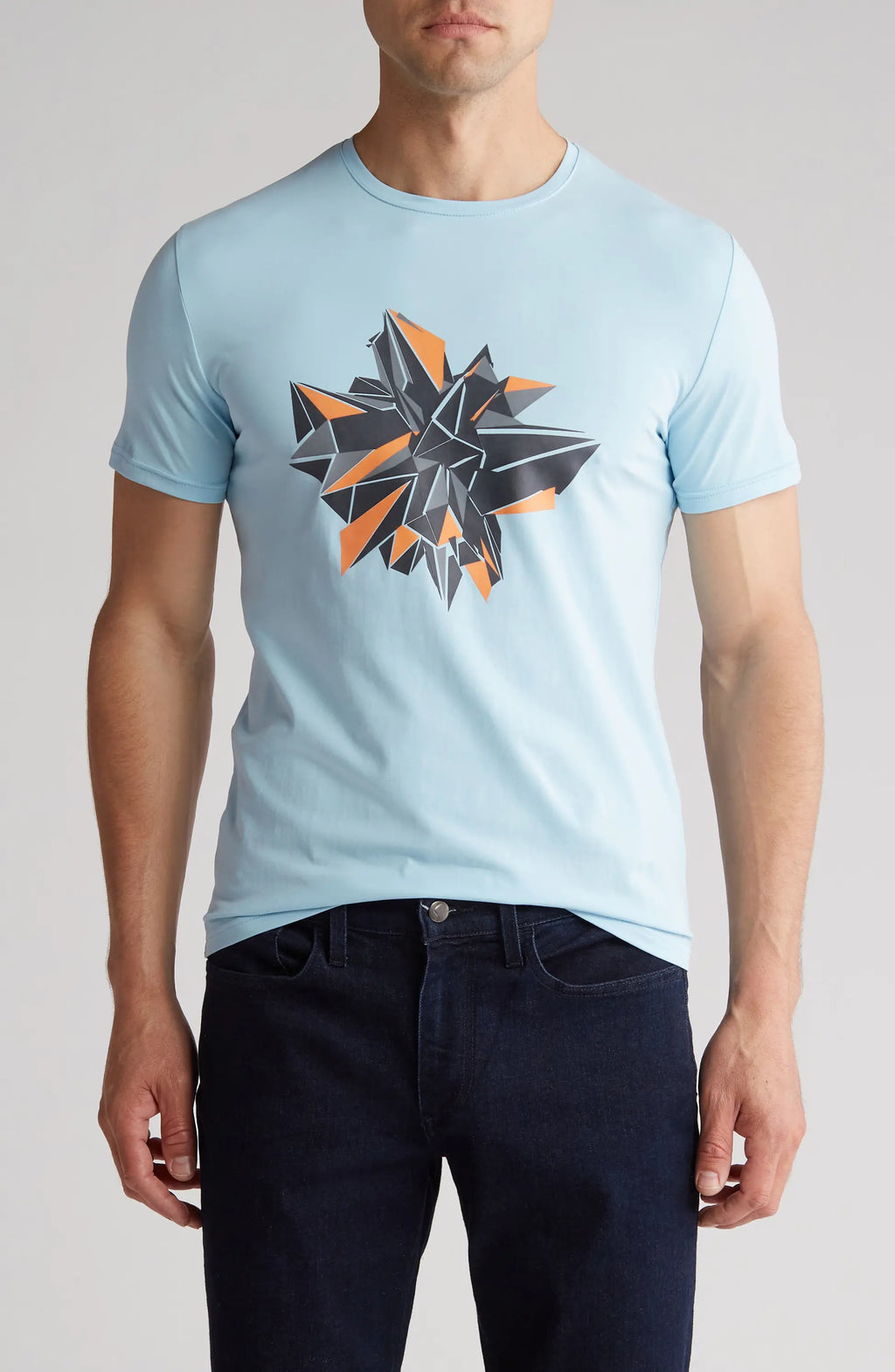 3D-Graphic Print Crewneck T-shirt TRT-1014