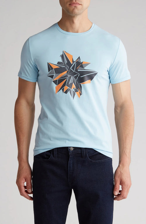 3D-Graphic Print Crewneck T-shirt TRT-1014