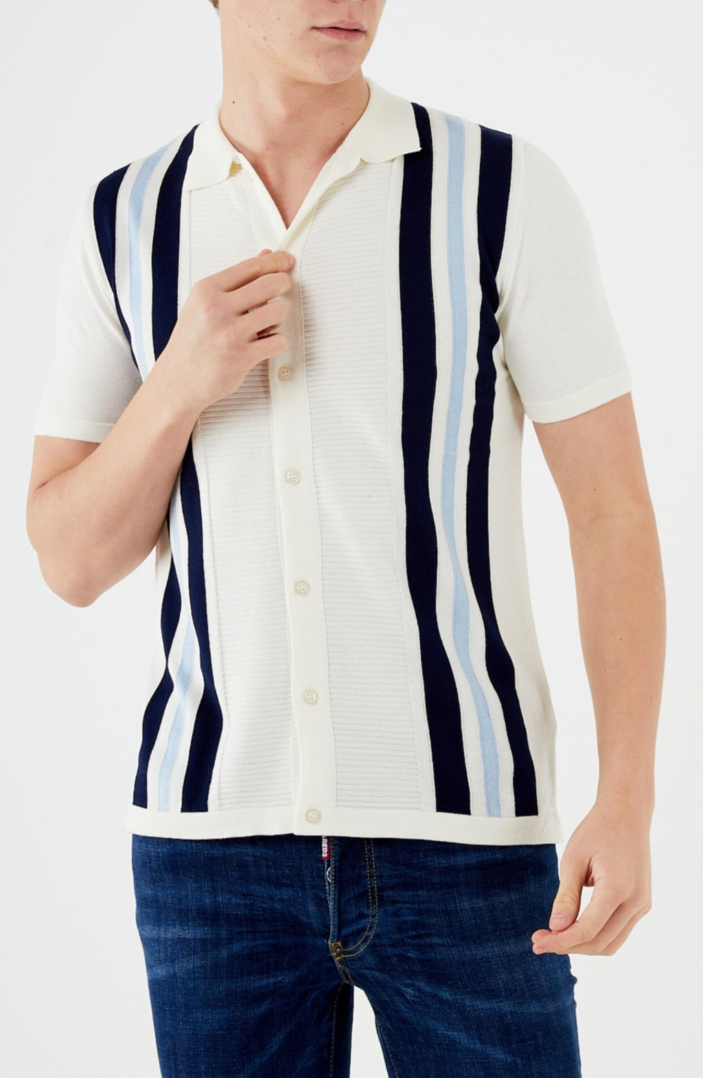 Textured Knit short sleeve shirt  TR-11514
