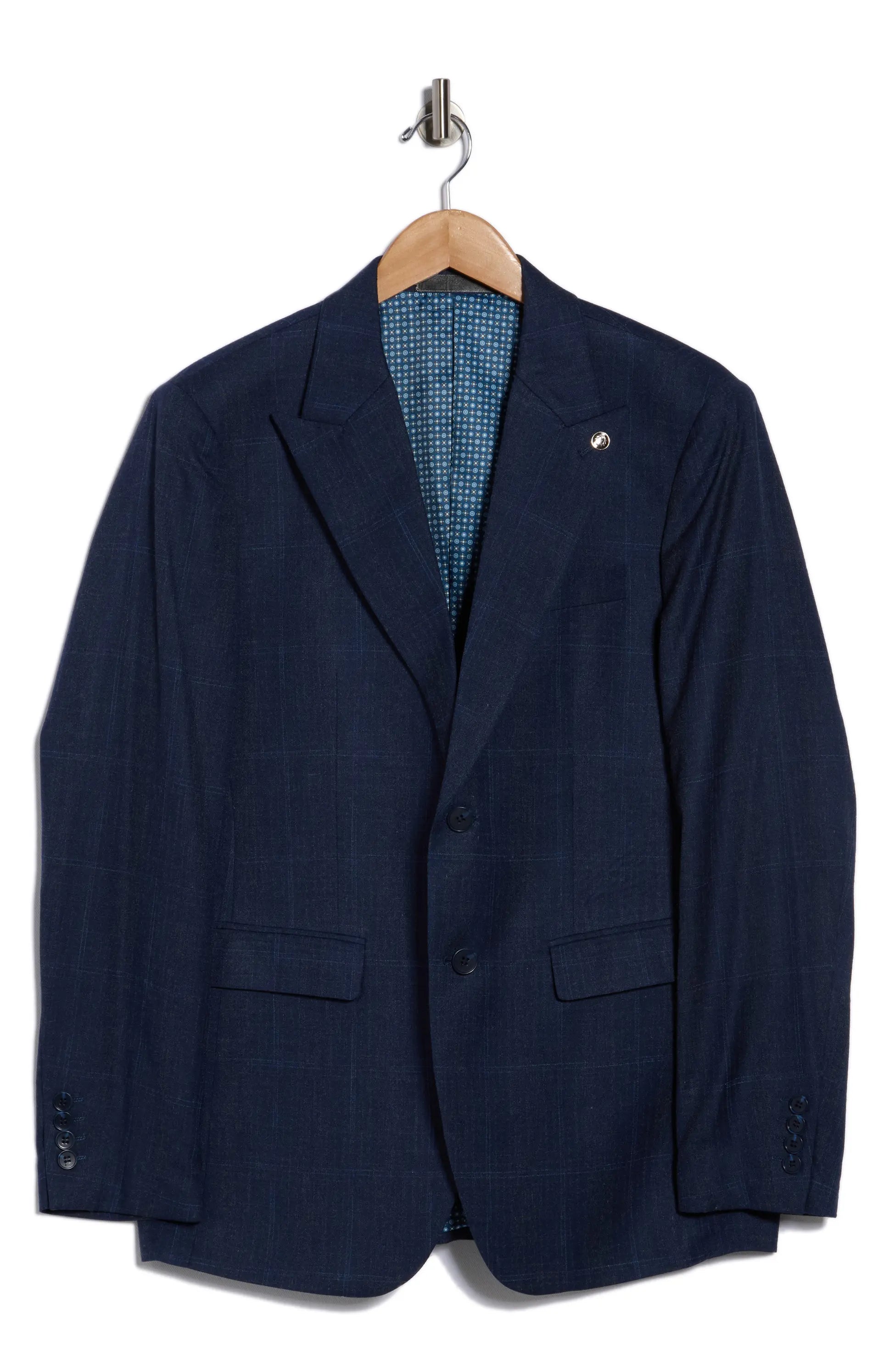 TRB-923 Slim Fit Plaid Stretch Sport Coat