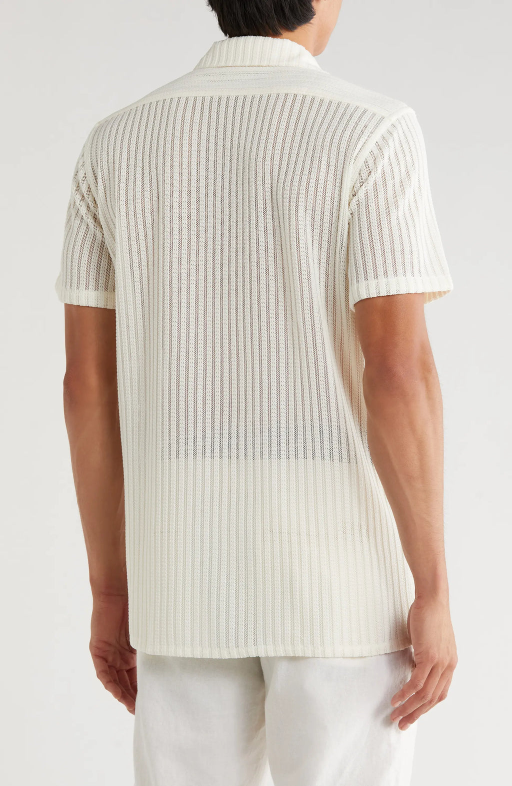 TRSH-216 Textured Stripe Button-Up Shirt