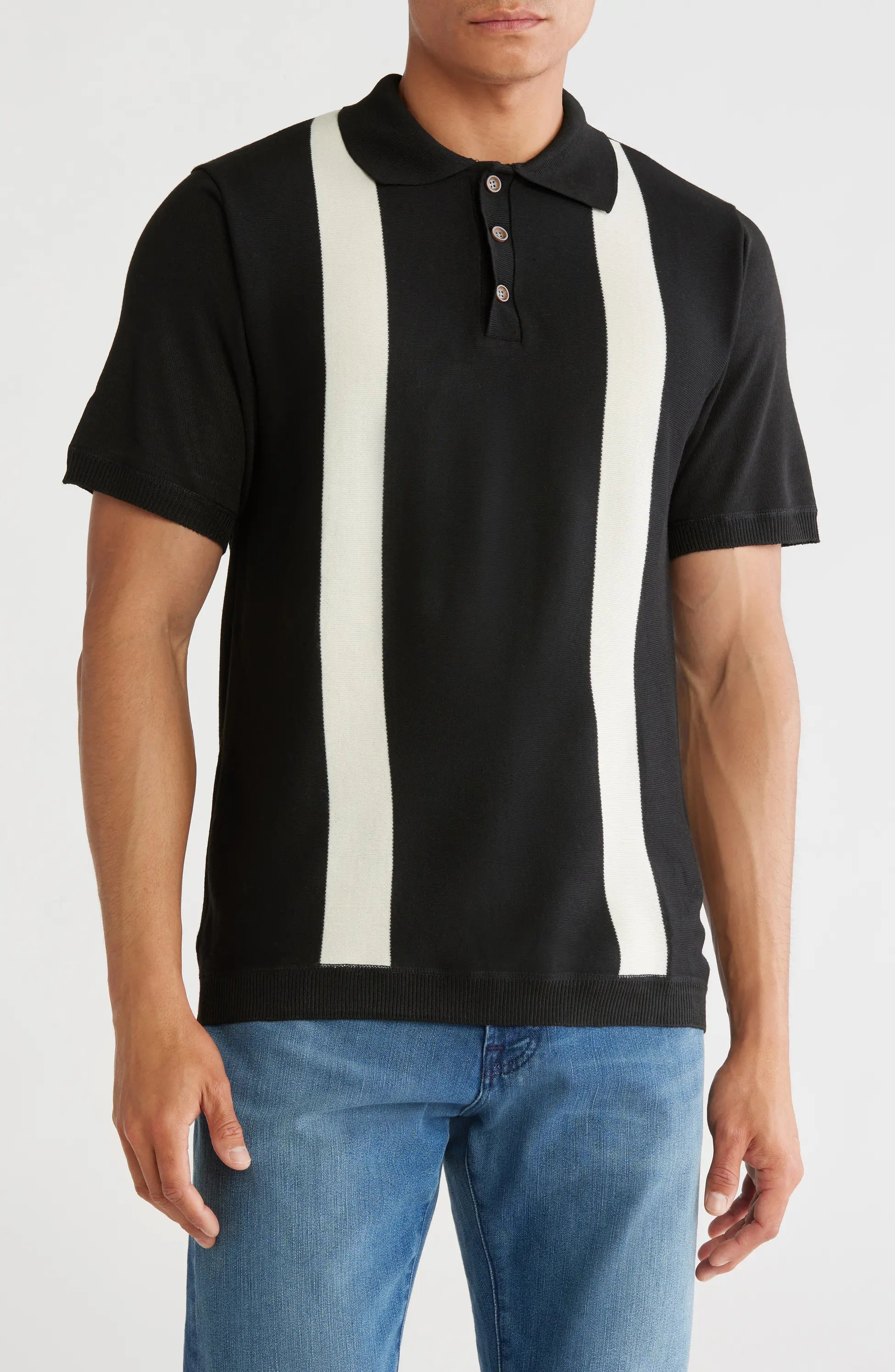 TRNS-518-S Slim Fit Sweater Knit Polo