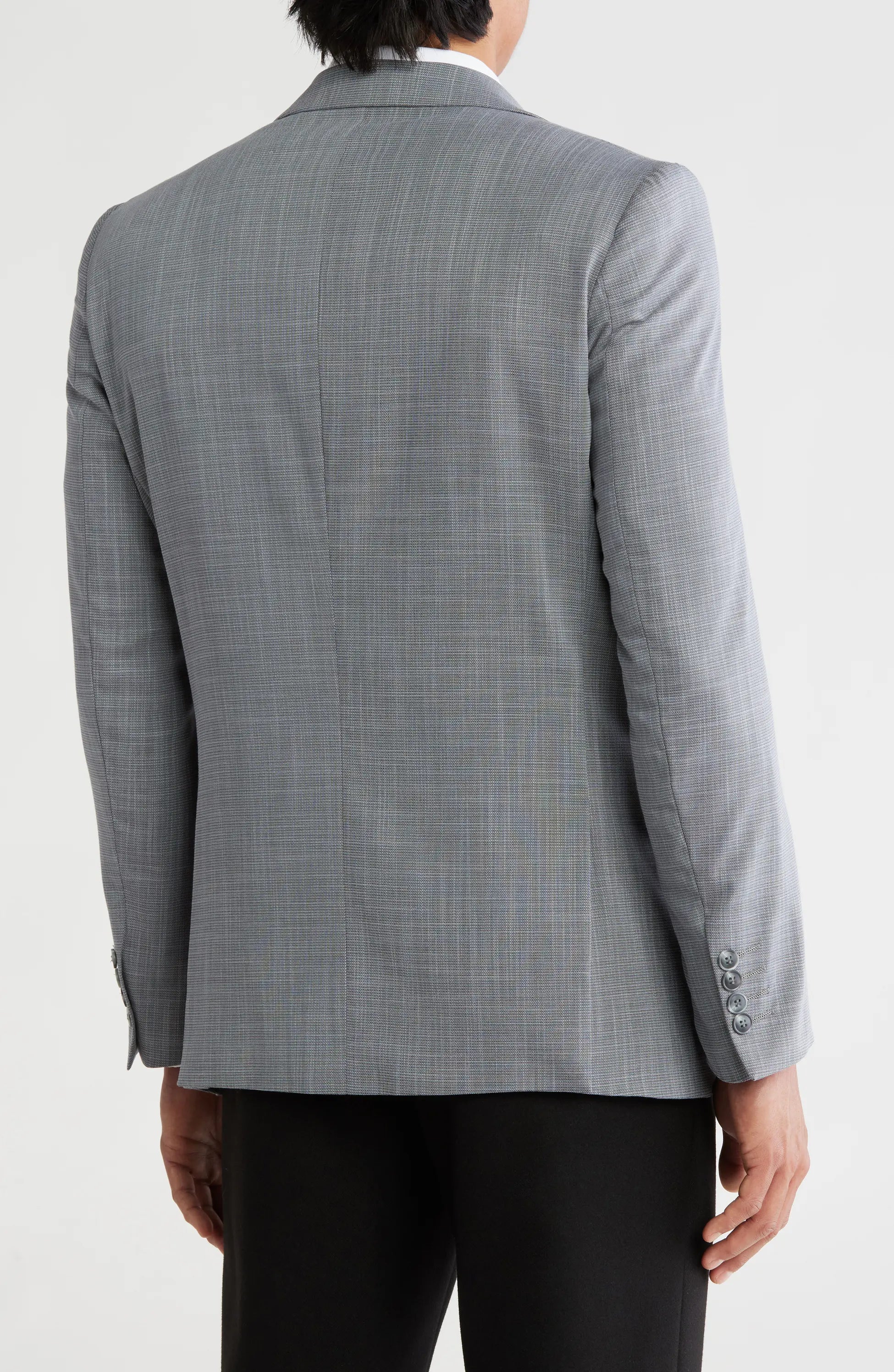 THB-329 Slim Fit Sharkskin Blazer