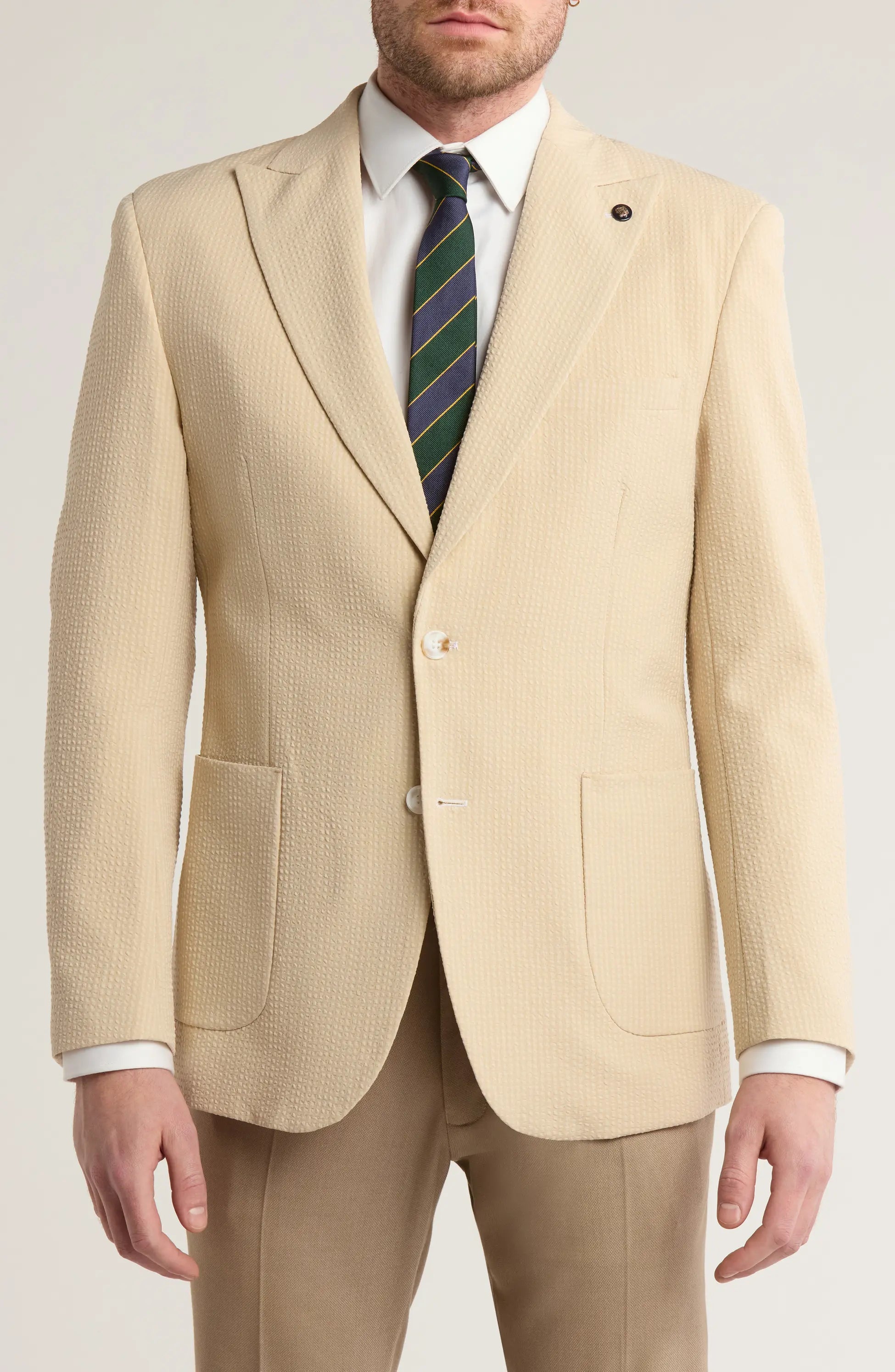 TRB-905 Slim Fit Seersucker Blazer