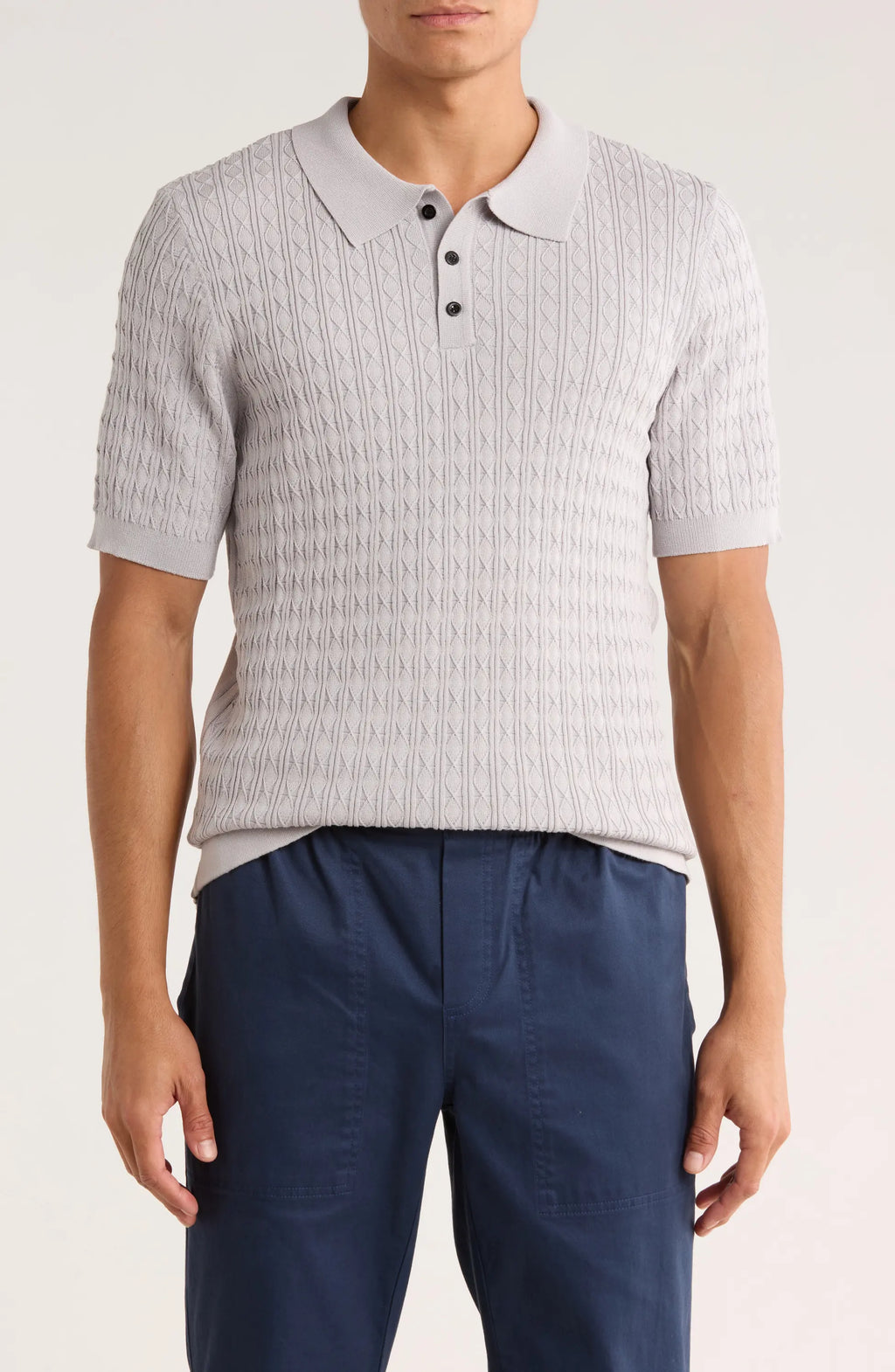 TRNS-550 Short Sleeve Knit Sweater