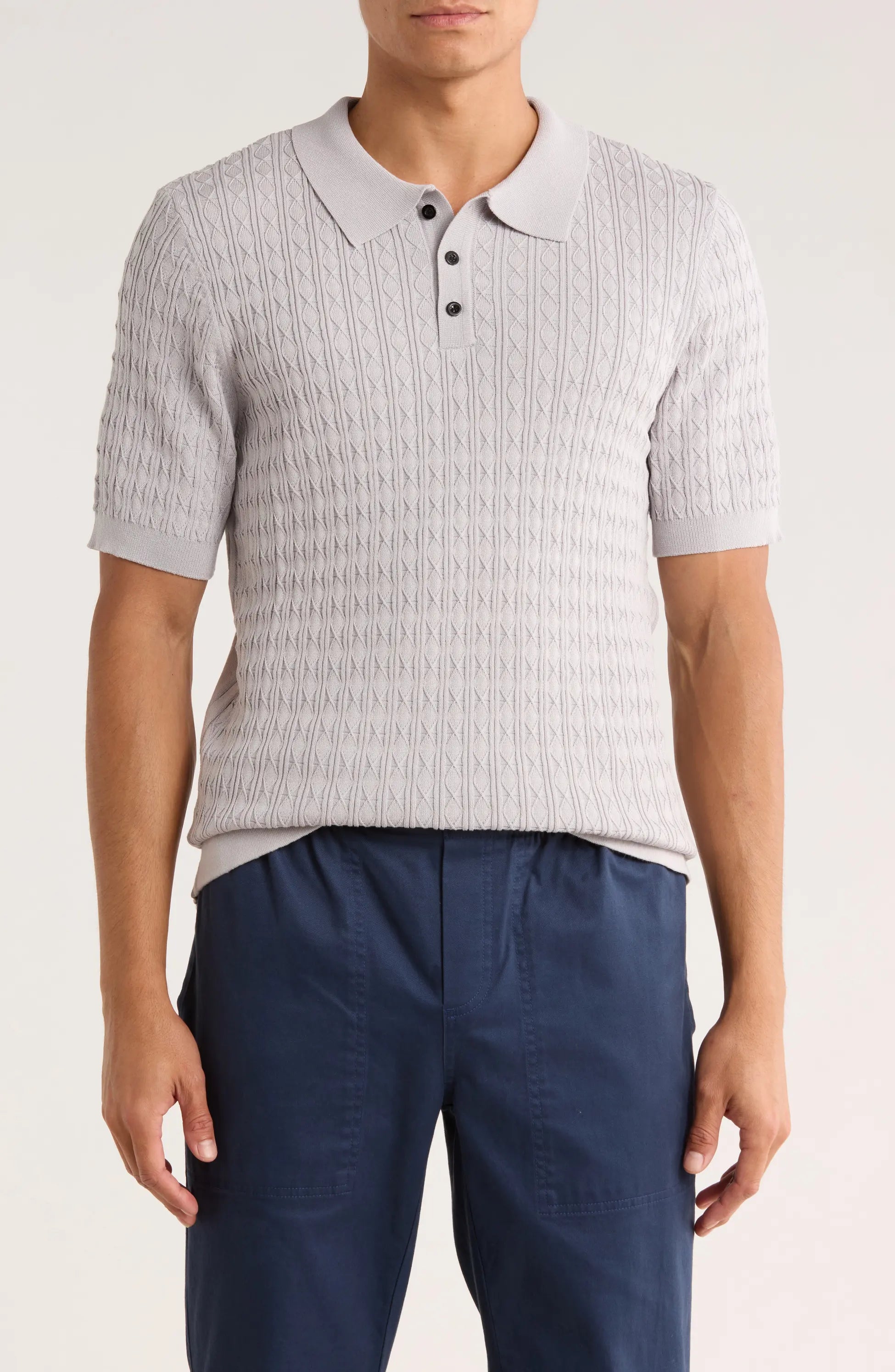 TRNS-550 Short Sleeve Knit Sweater