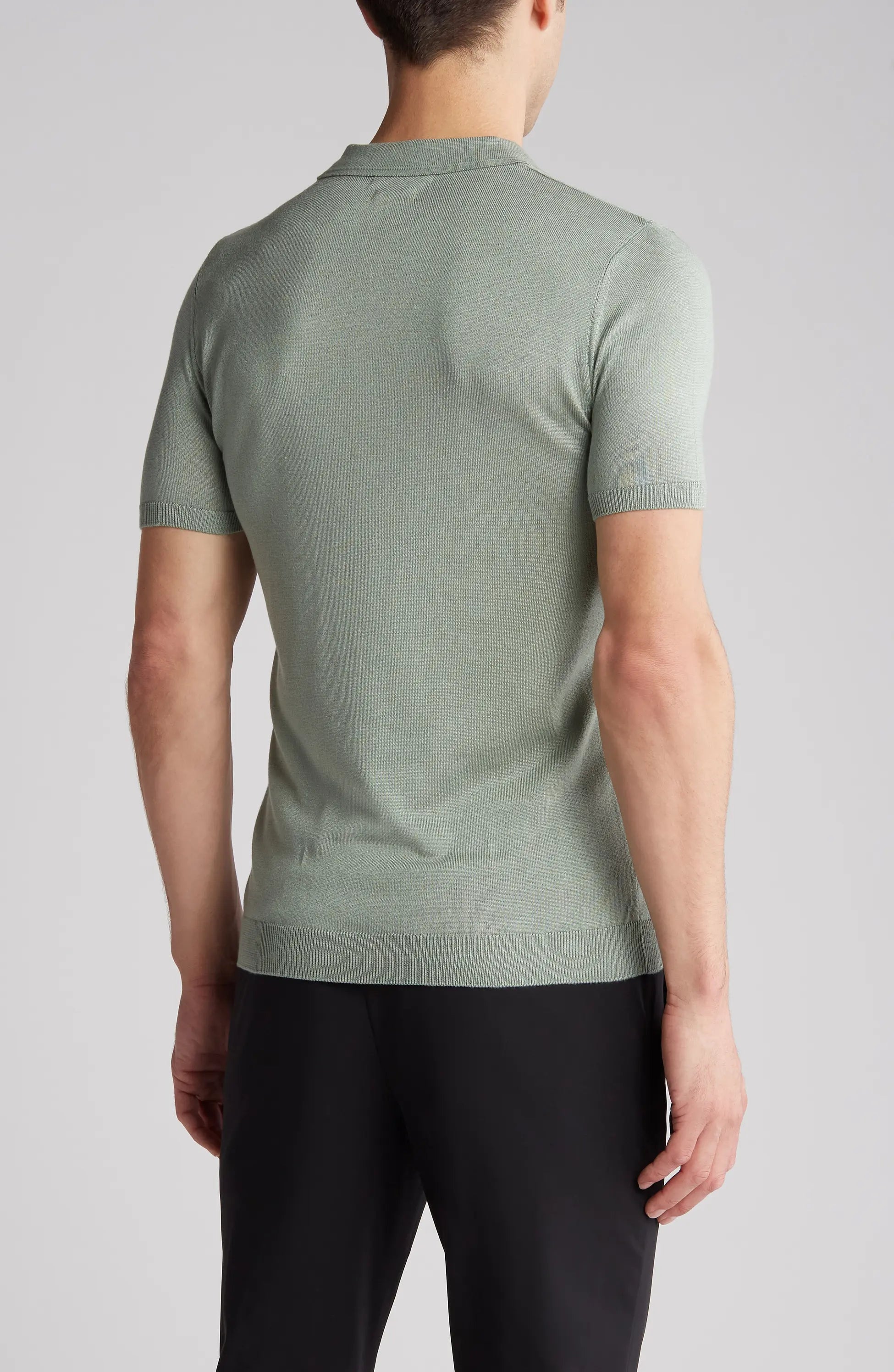 TR Premium Textured Knit Quarter-Zip Polo TR-11504