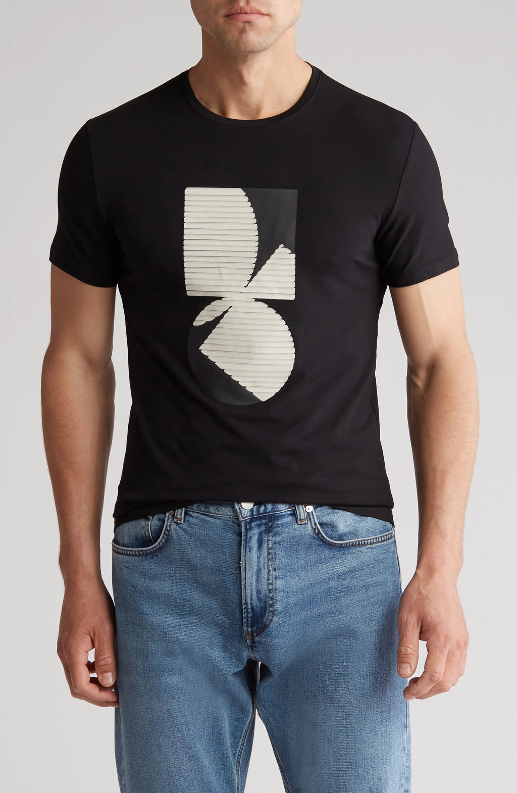 TRT-1009 3D Abstract Stretch Cotton Graphic T-Shirt