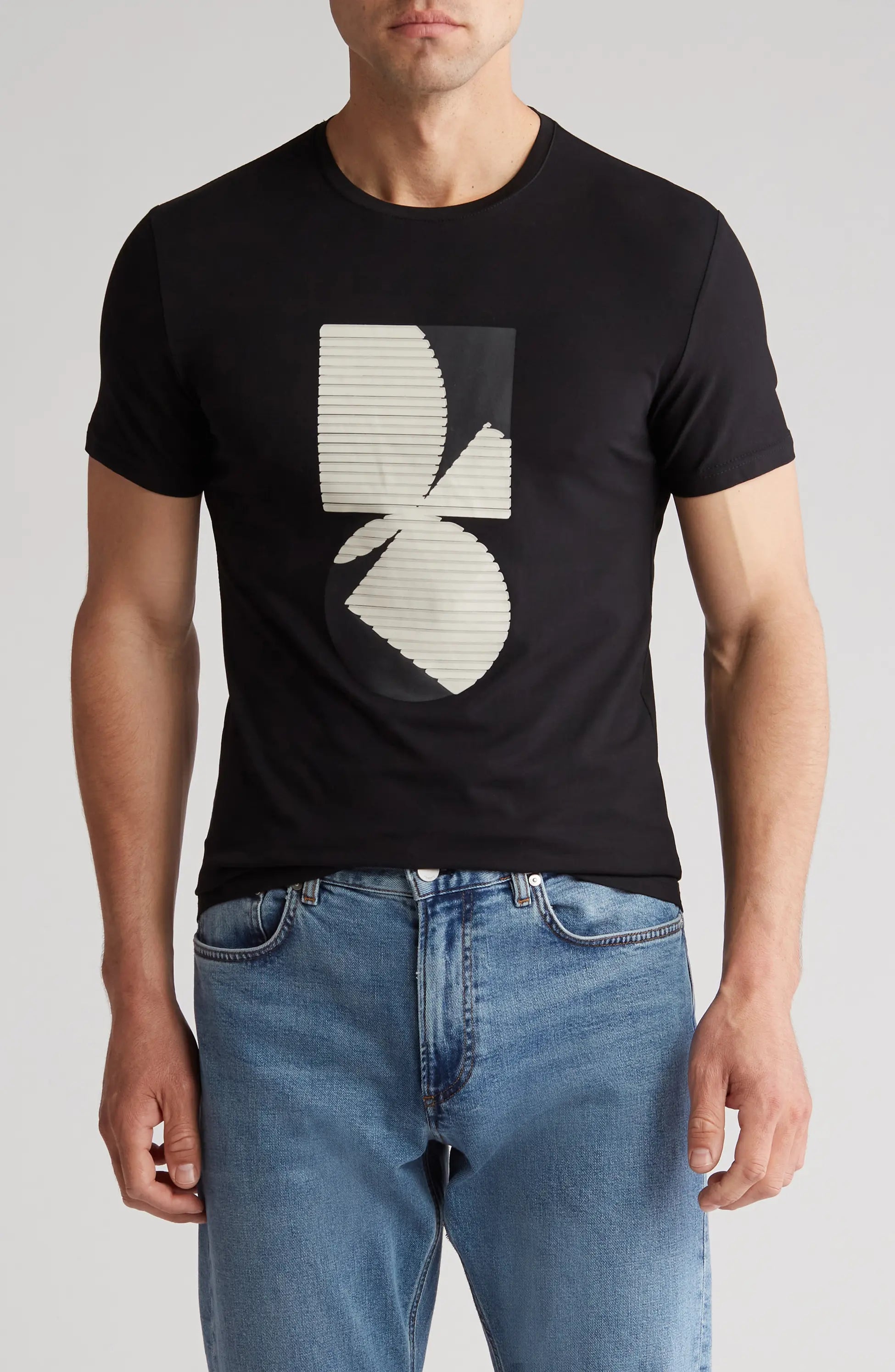 TRT-1009 3D Abstract Stretch Cotton Graphic T-Shirt