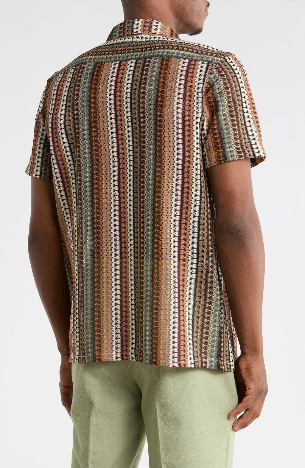 TRSH-3016-Modern Fit Textured Camp Shirt