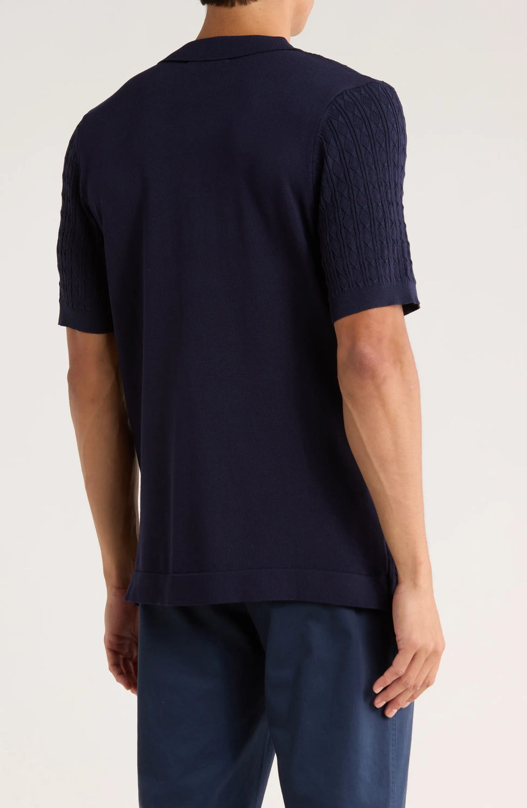 TRNS-550 Short Sleeve Knit Sweater