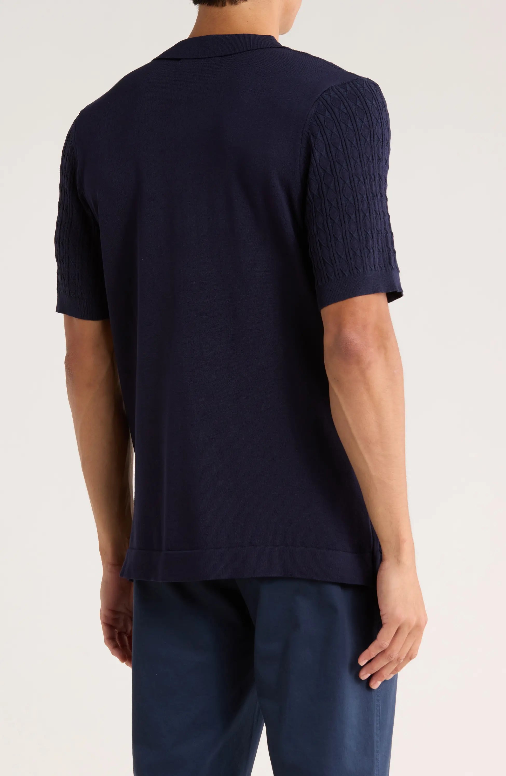 TRNS-550 Short Sleeve Knit Sweater