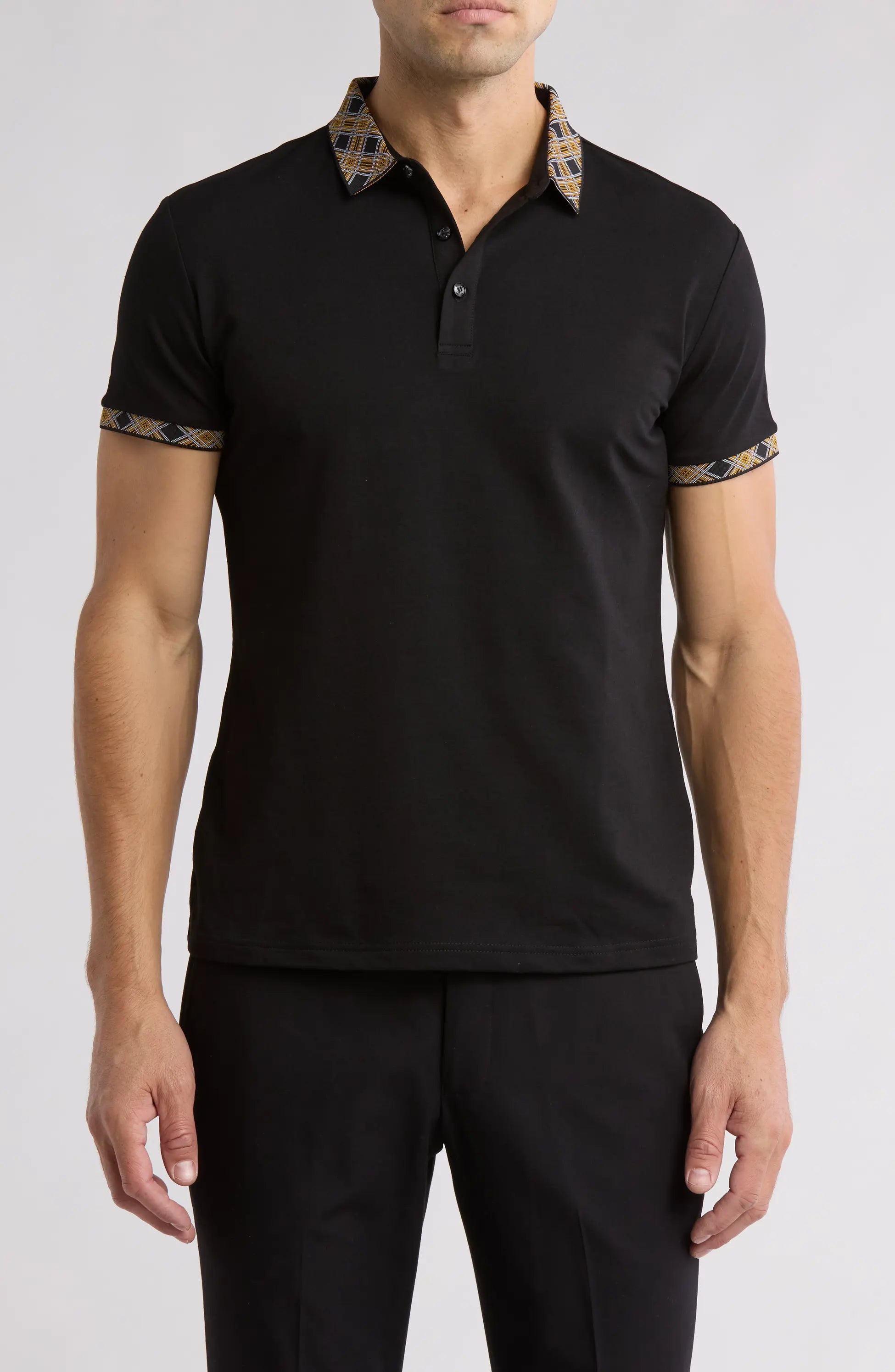 Slim Fit Stretch Cotton Knit Polo cvpl-63