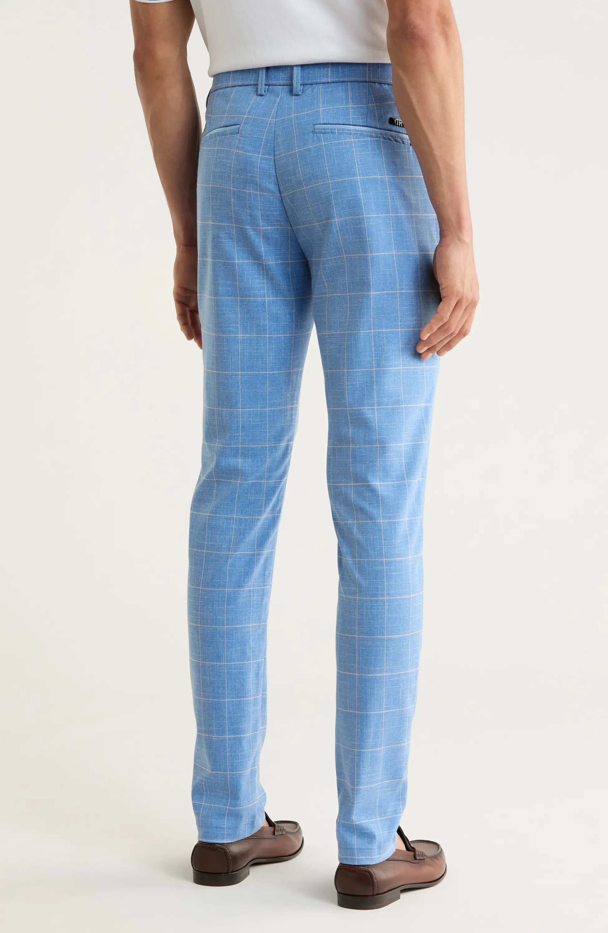 TRD-522-Plaid Straight Leg Trousers