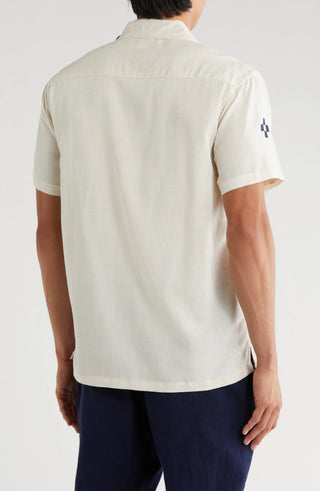 TRS-7007 Geometric Embroidered Camp Shirt