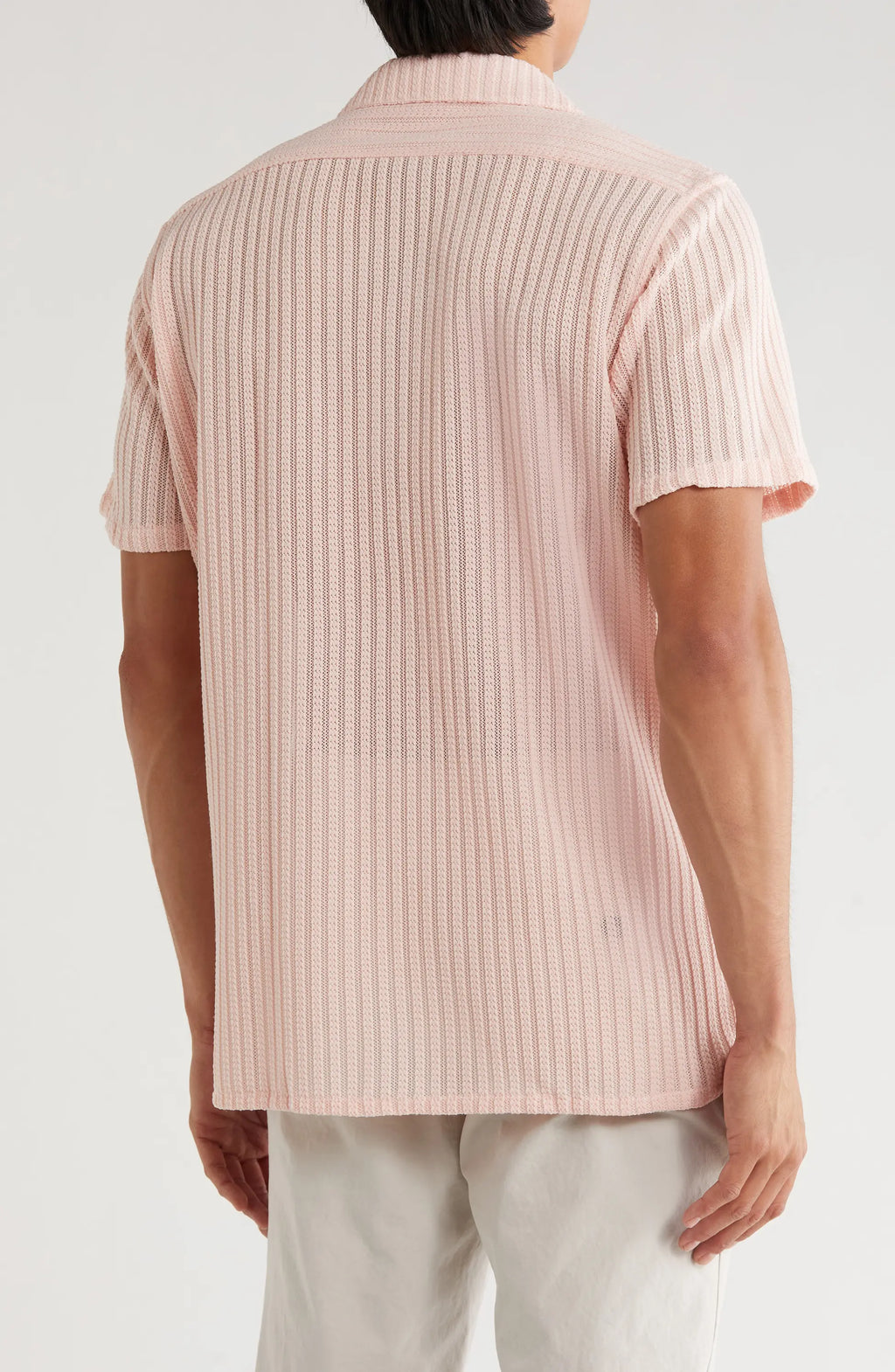 TRSH-216 Textured Stripe Button-Up Shirt