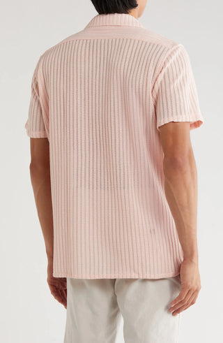 TRSH-216 Textured Stripe Button-Up Shirt